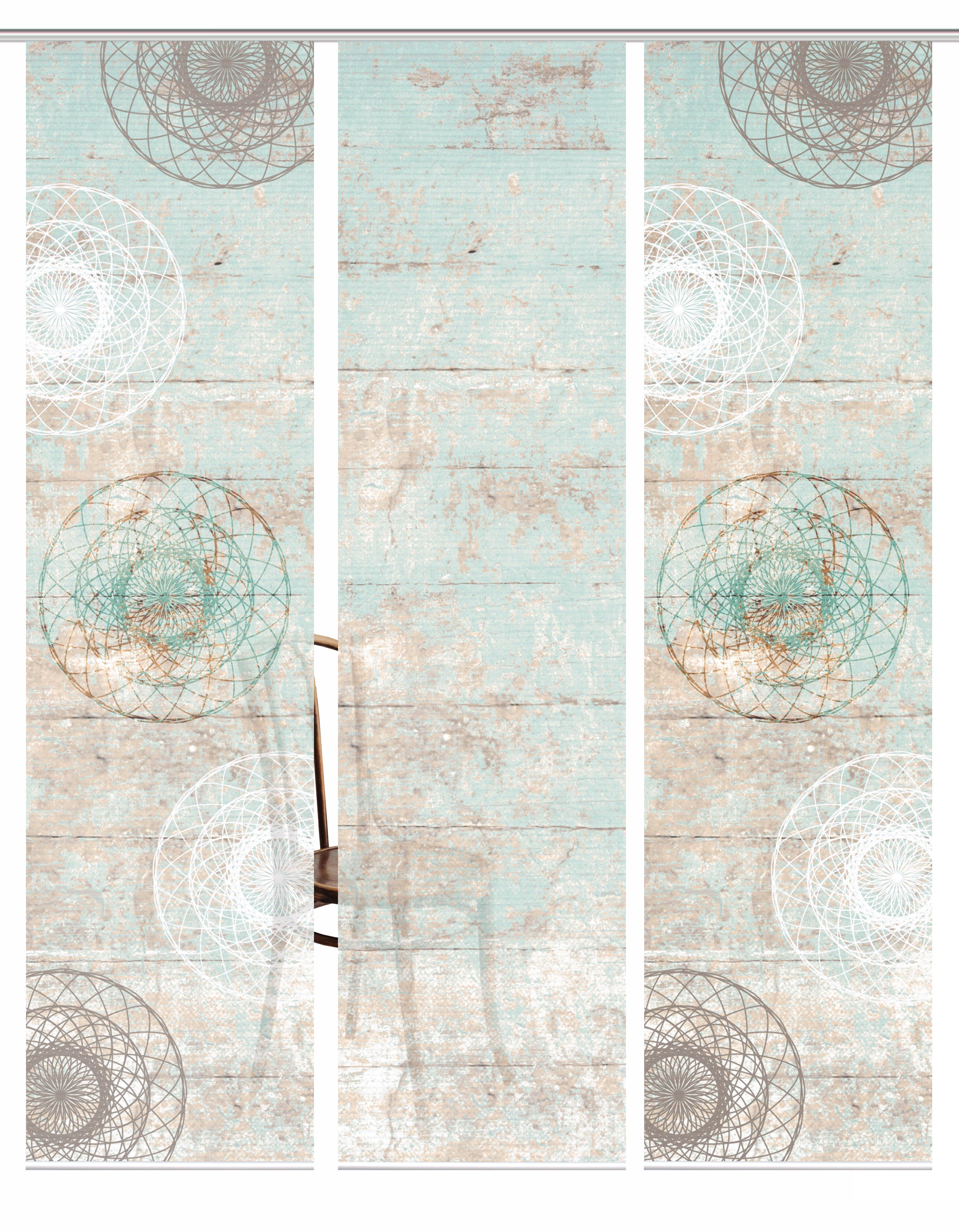 HOME in green Schiebegardine »MANDRIGA« Paneelwagen 3 Stk. tlg. SET DIGITAL günstig online kaufen