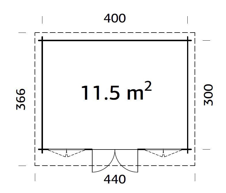 Palmako Gartenhaus »Lisa«, (Set), 11,5 m², mit Fußboden im Gartenhaus