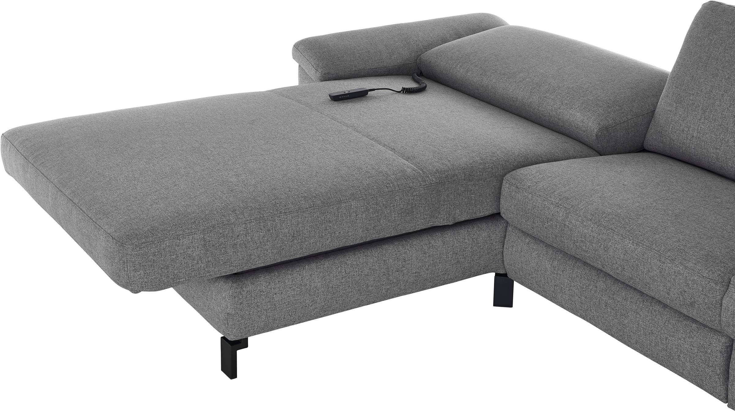 3C Candy Ecksofa »Mainau L-Form«, Relaxfunktion im 1,5-Sitzer, motorische Schlaffunktion in Longchair
