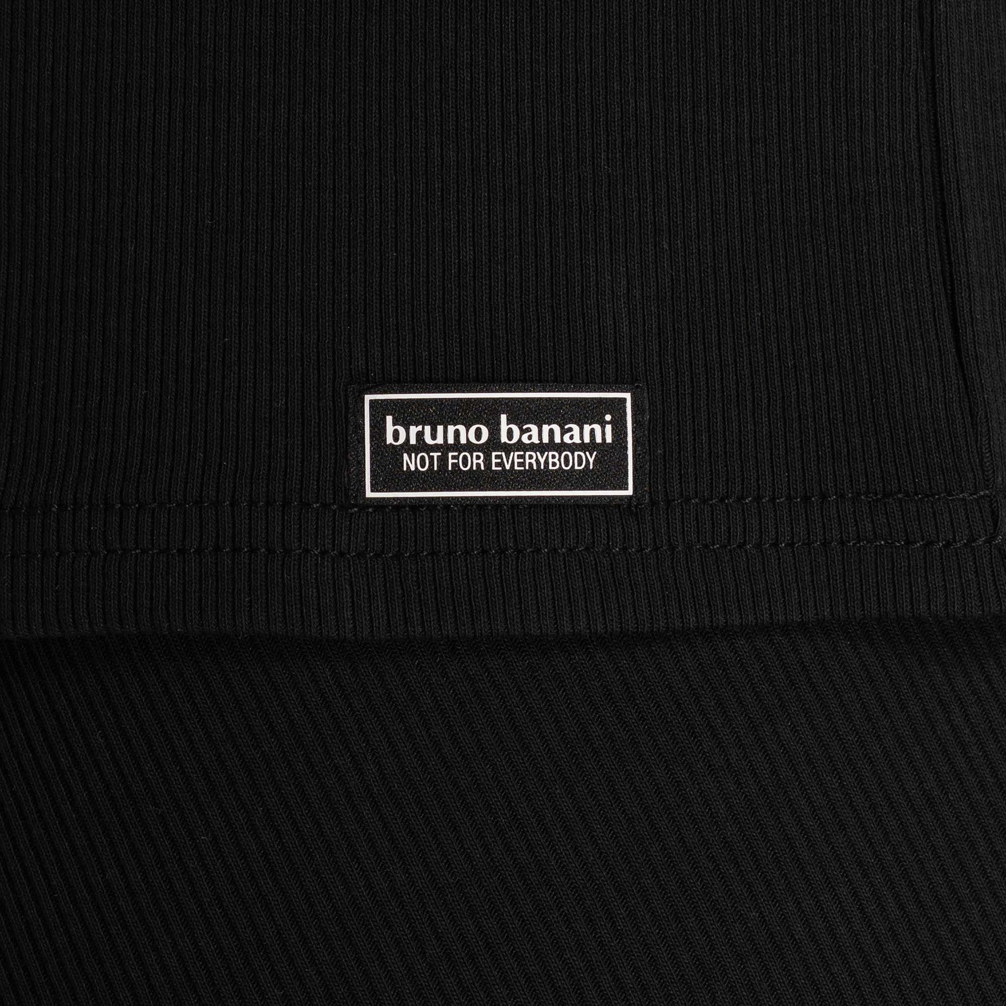 Bruno Banani Rundhalsshirt »FINE RIB« Feinripp, Kurzarm, Rundhalsausschnitt, Cotton-Mix