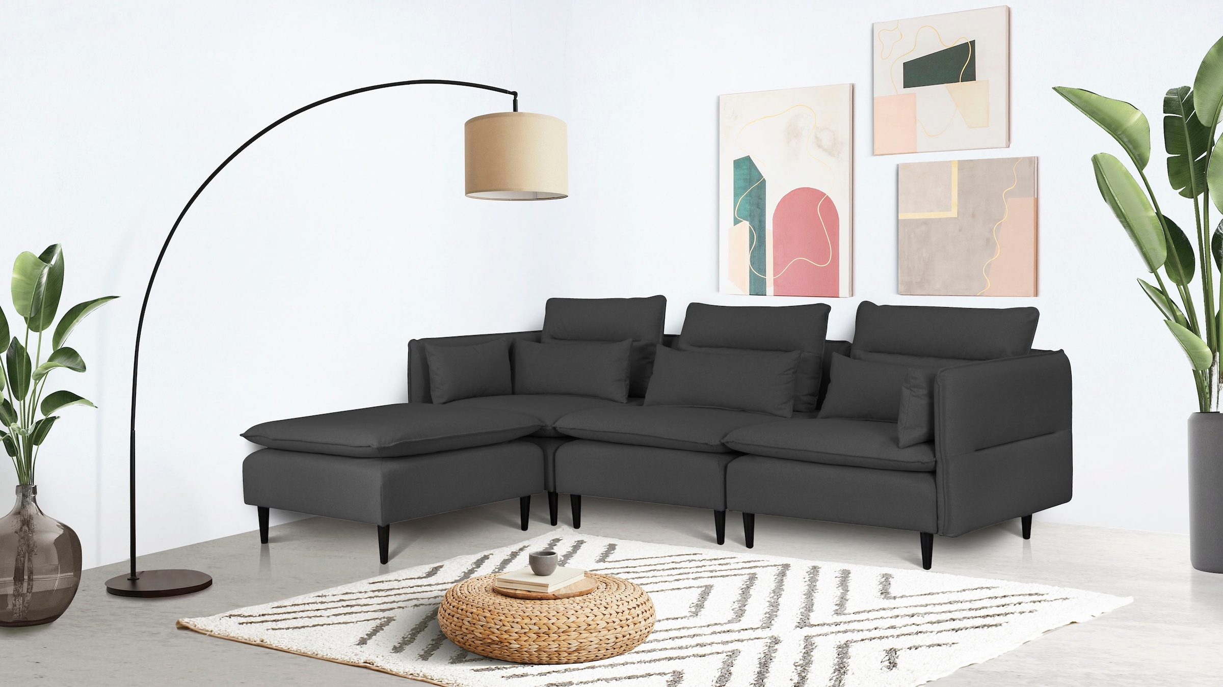 andas Ecksofa »ALVIK L-Form«, zusammengesetzt aus Modulen, erweiterbar mit günstig online kaufen