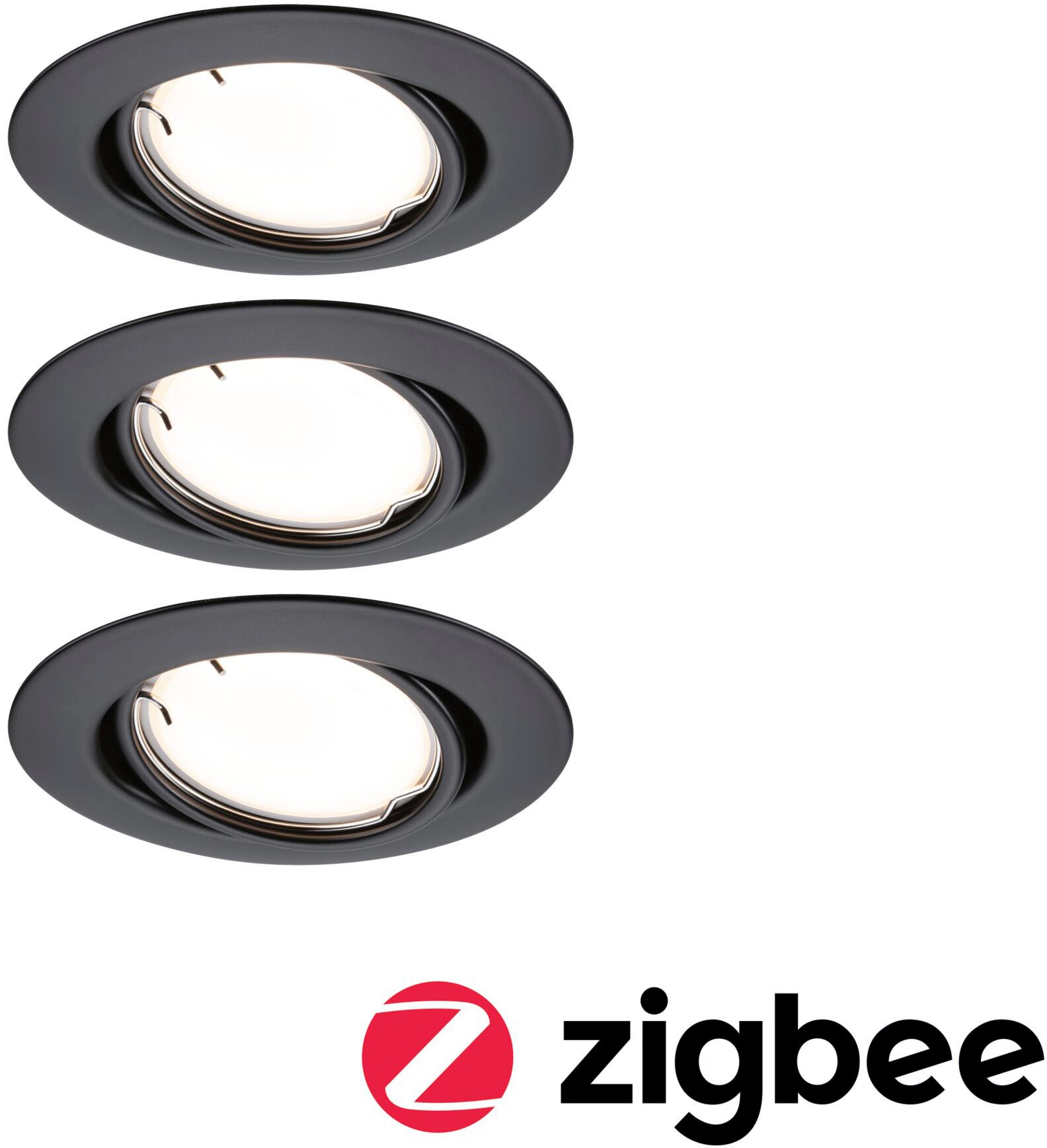 Paulmann LED Einbauleuchte »Base 3x430lm 230V«, 3 flammig, Zigbee Basisset günstig online kaufen