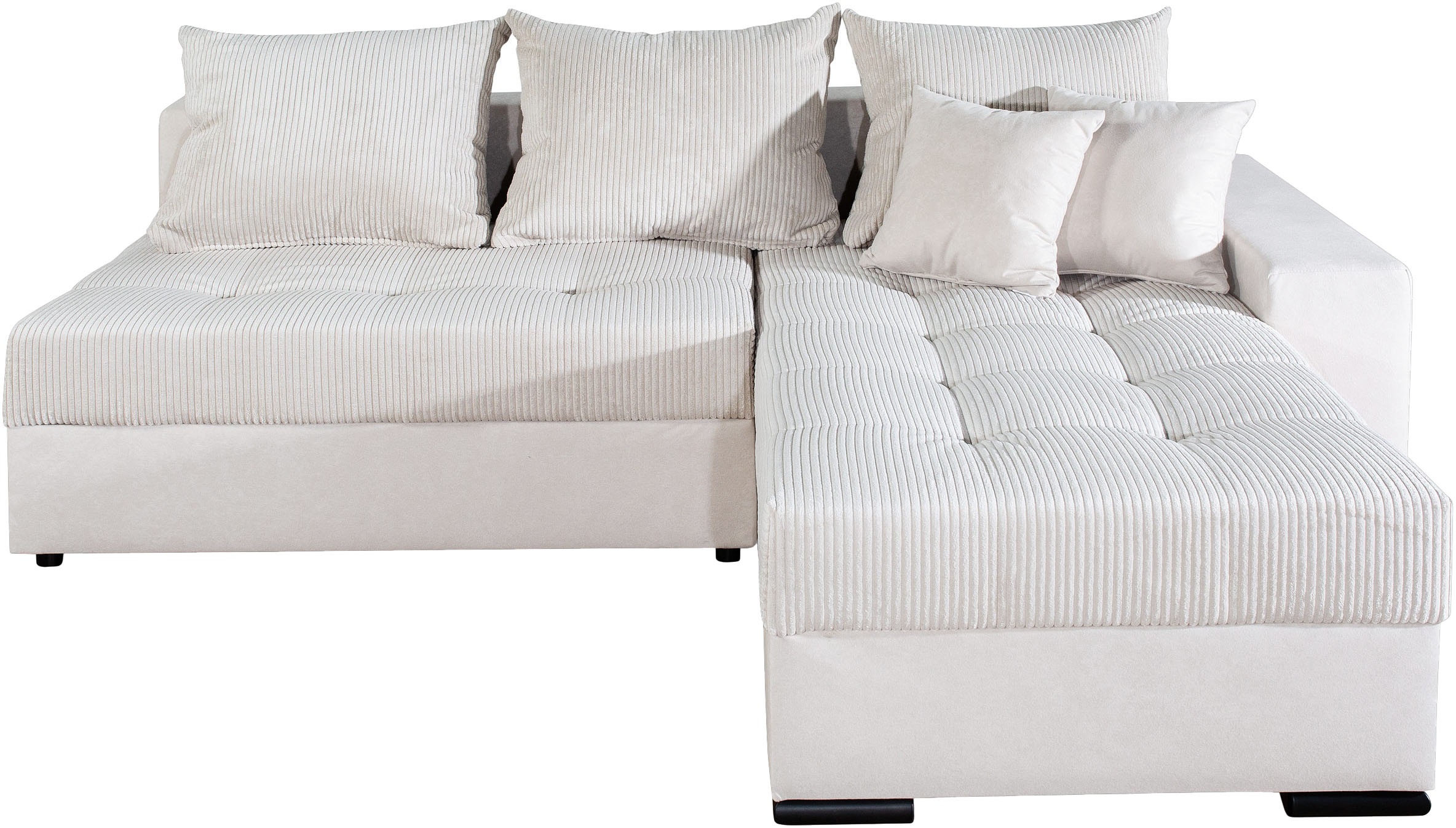 COLLECTION AB Ecksofa »Josy L-Form, B: 214 cm in Cord, Cord-Mix« mit Bettfu günstig online kaufen