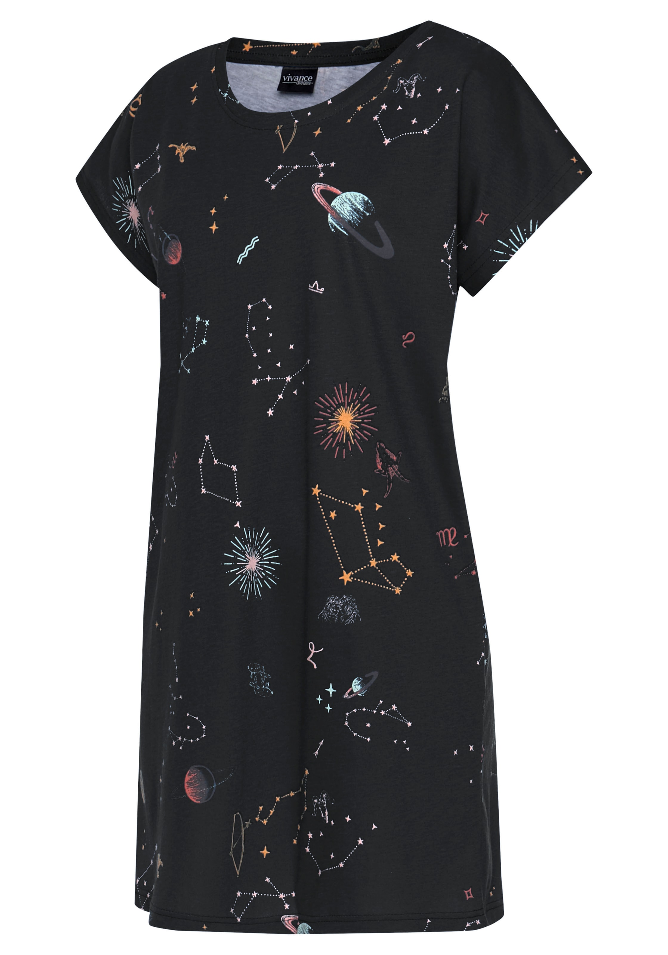 Vivance Dreams Sleepshirt, mit Galaxy-Muster