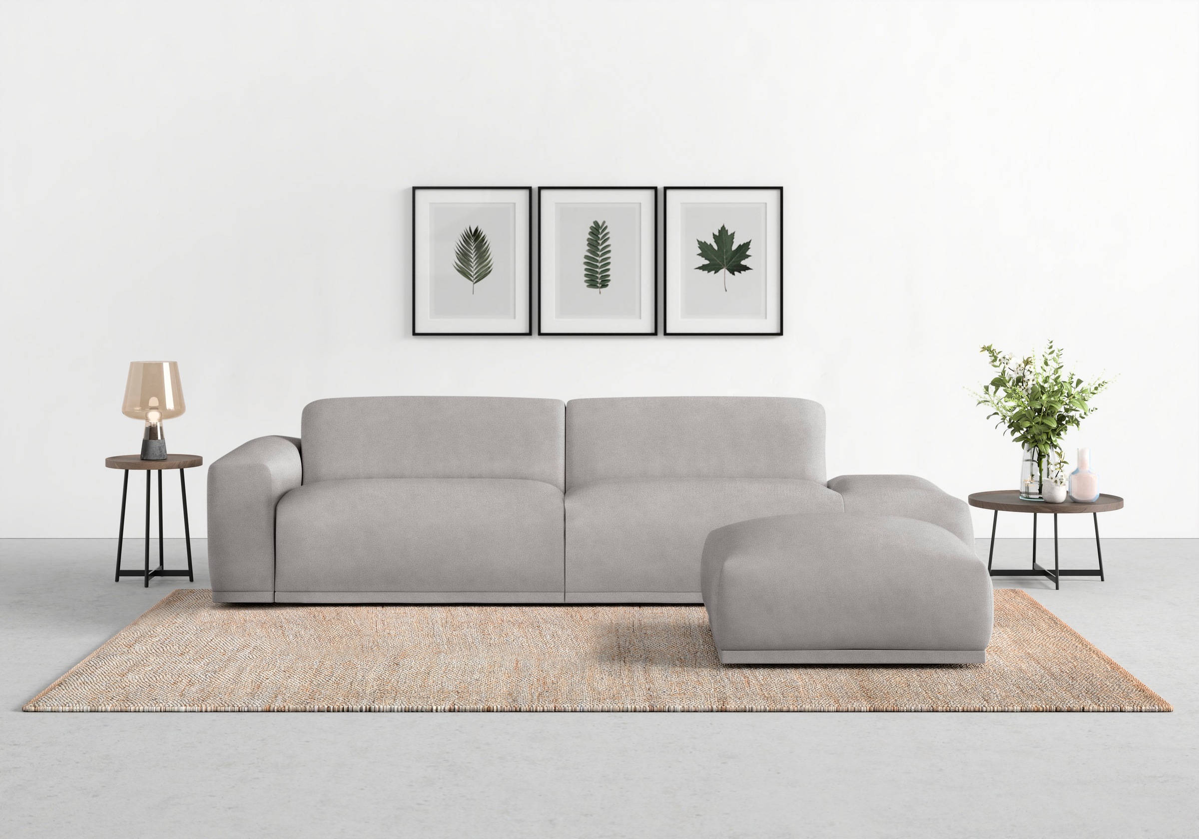 TRENDMANUFAKTUR Big-Sofa »Braga, mit hochwertigem Kaltschaum, Megasofa, in Cord erhältlich«, modernes Big-Sofa, Couch mit hohem Sitzkomfort, 277/72/107 cm (B/H/T)