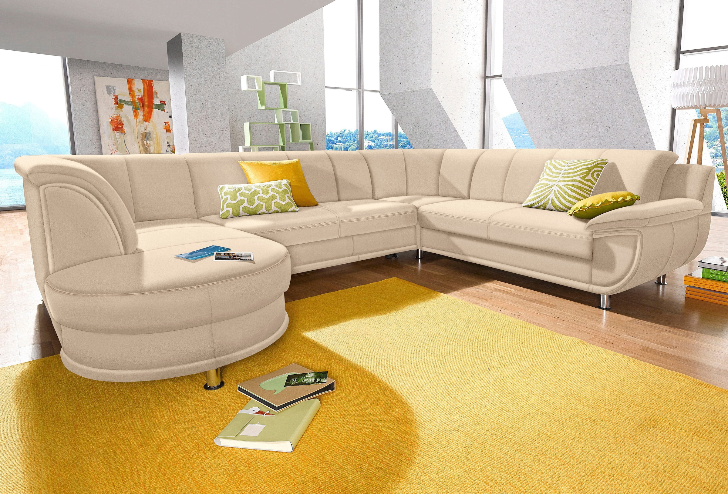 TRENDMANUFAKTUR Wohnlandschaft »Rondo, U-Form« inkl.Federkern, wahlweise mi günstig online kaufen