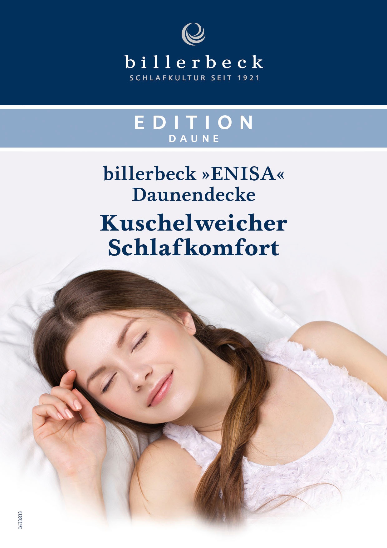 billerbeck Daunenbettdecke »Enisa 80, Bettdecke in 135x200, 155x220, 200x200 cm«, leicht, Füllung 80% Daunen, 20% Federn, Bezug 100% Baumwolle, (1 St.), Die winterwarme Daunendecke