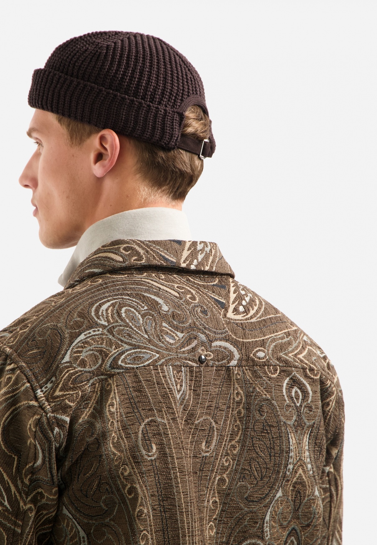 NO EXCESS Langarmhemd »No Excess Jacquard-Overshirt mit Muster«