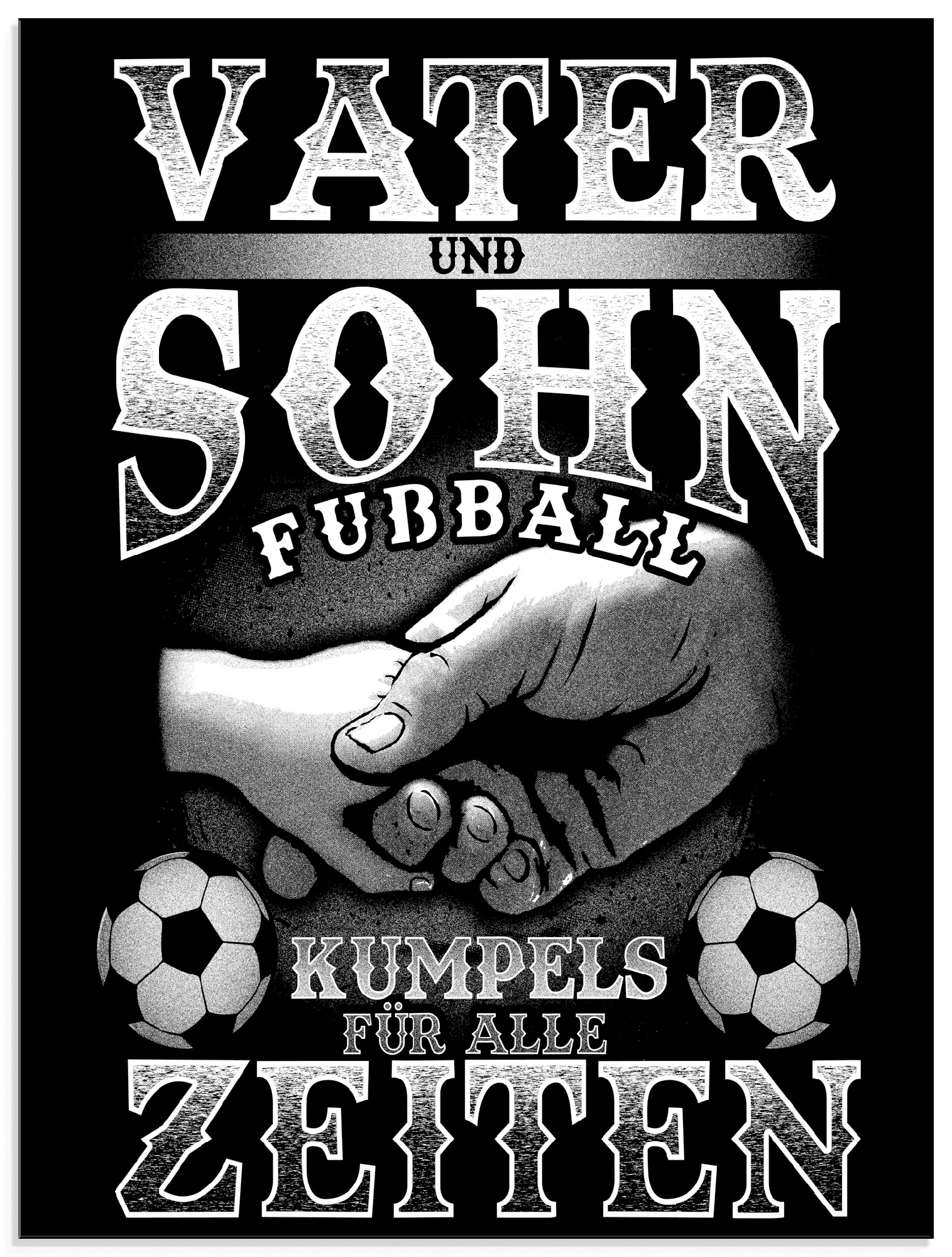 Artland Glasbild »Vater und Sohn Fußball Kumpels«, Sprüche & Texte, (1 St.) günstig online kaufen