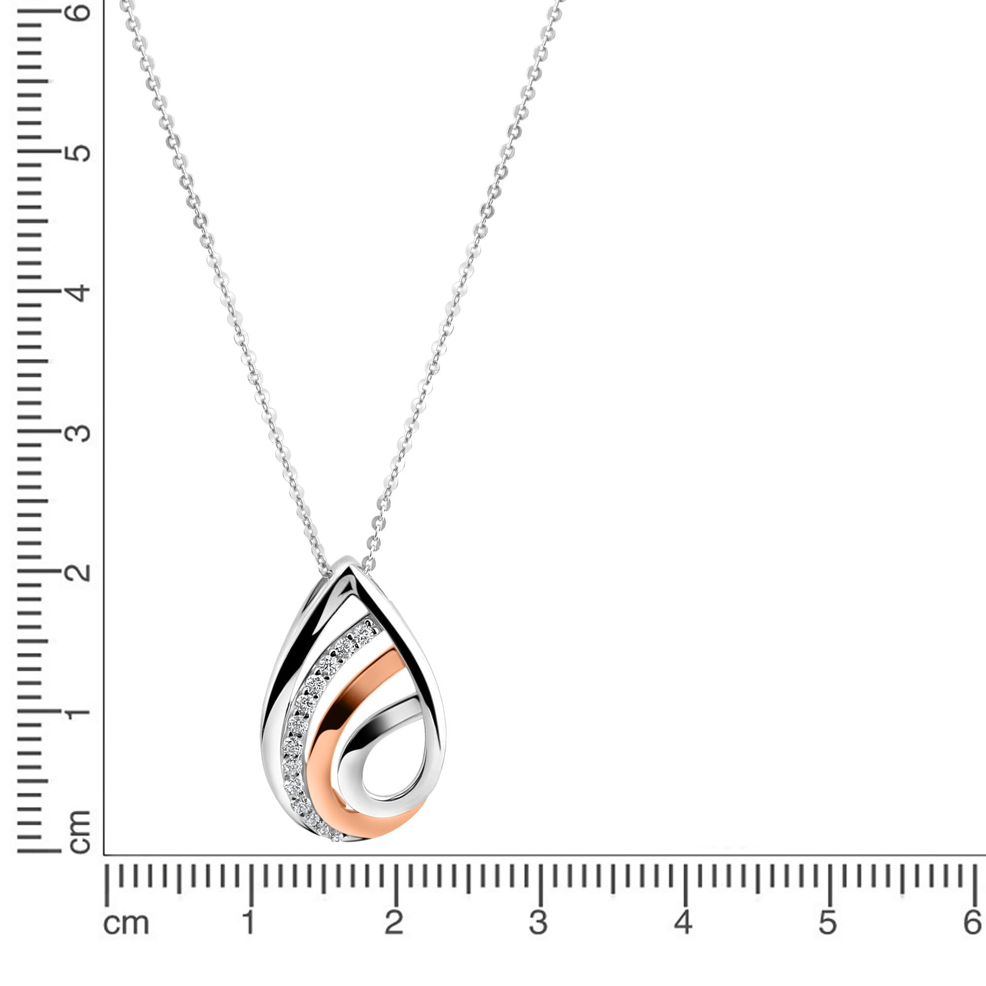 Firetti Kette mit Anhänger »Schmuck Geschenk Silber 925 Halsschmuck Halskette Ankerkette«, mit Zirkonia (synth.)