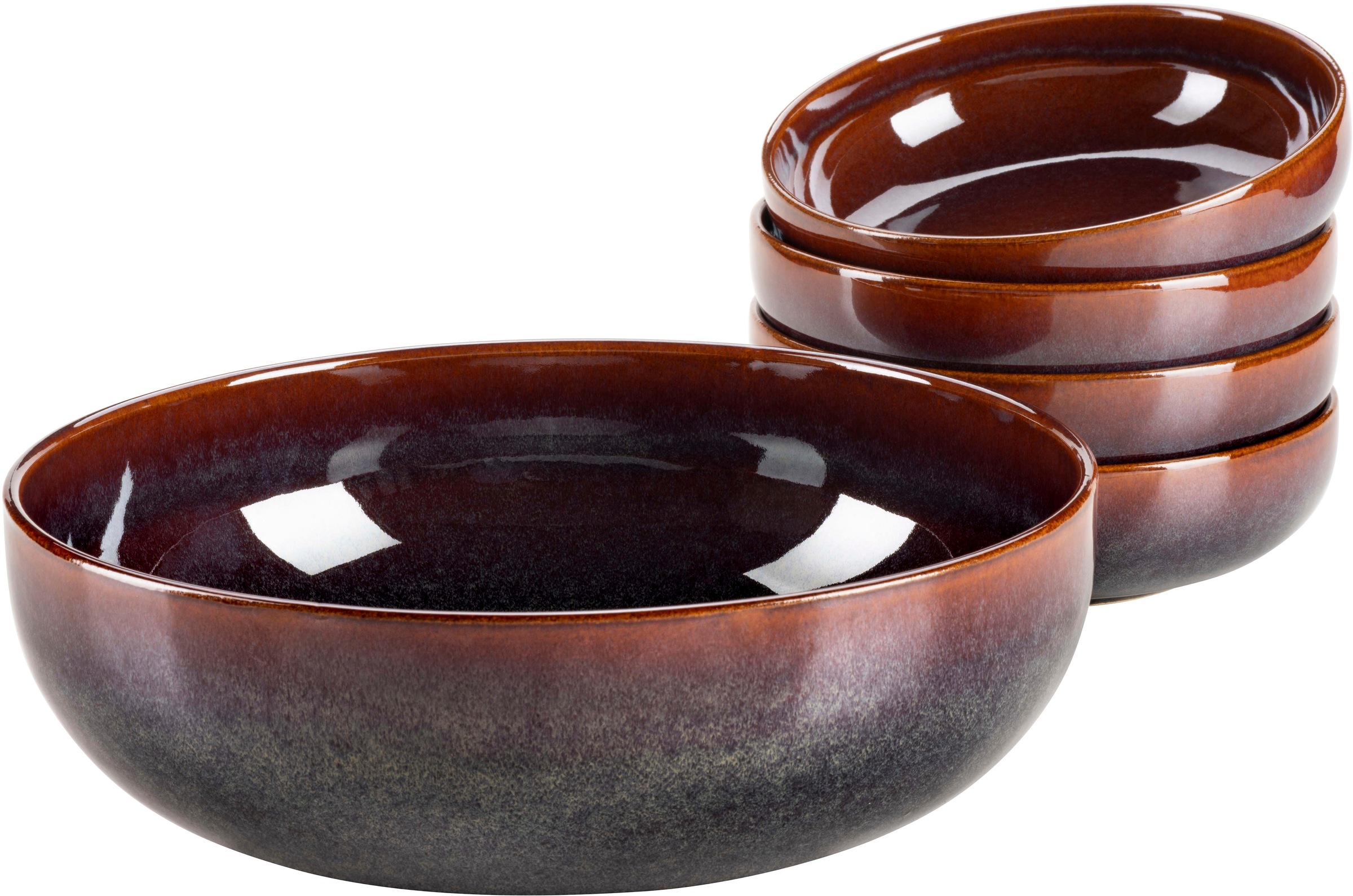 MÄSER Salatschüssel »Elina Uno, Salatschüssel-Set, aus Steinzeug« 5 Stk. au günstig online kaufen