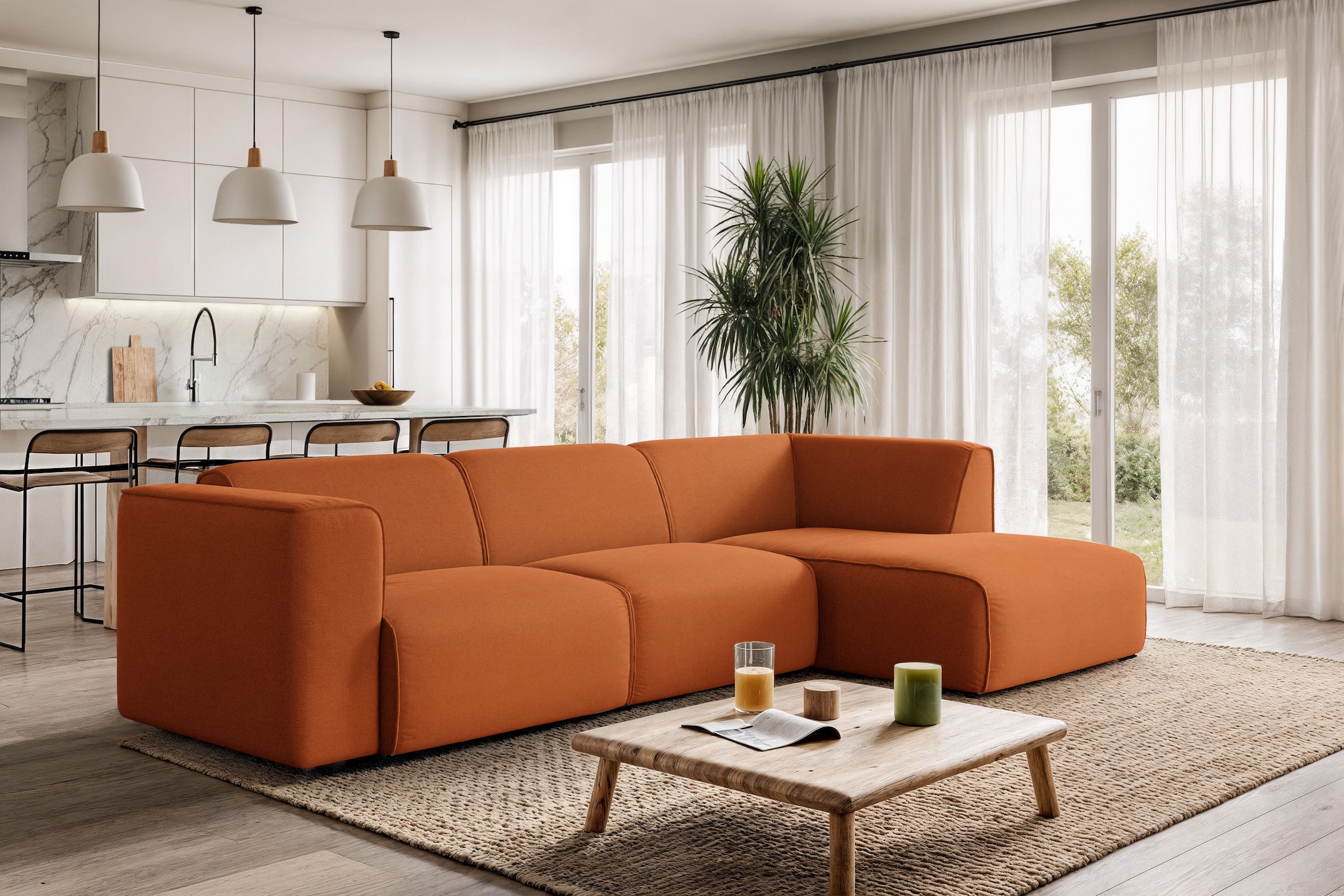OTTO home Ecksofa »Merid L-Form, B: 295 cm - OTTO. Verlässliche Qualität.« als Modul oder separat verwendbar, für individuelle Zusammenstellung