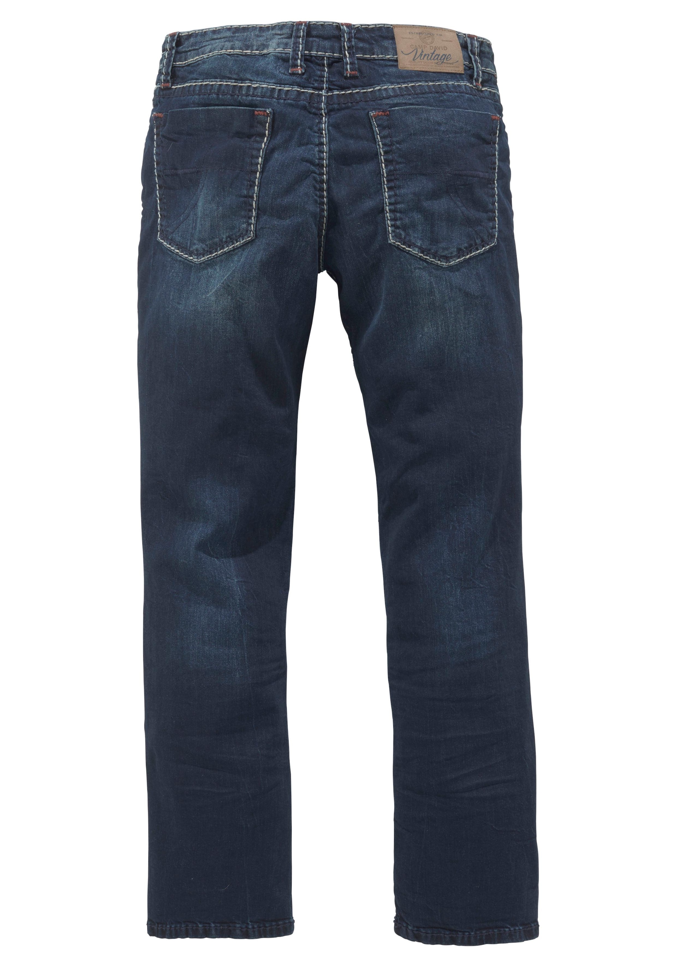 CAMP DAVID Straight-Jeans »NI:CO:R611«, mit markanten Steppnähten