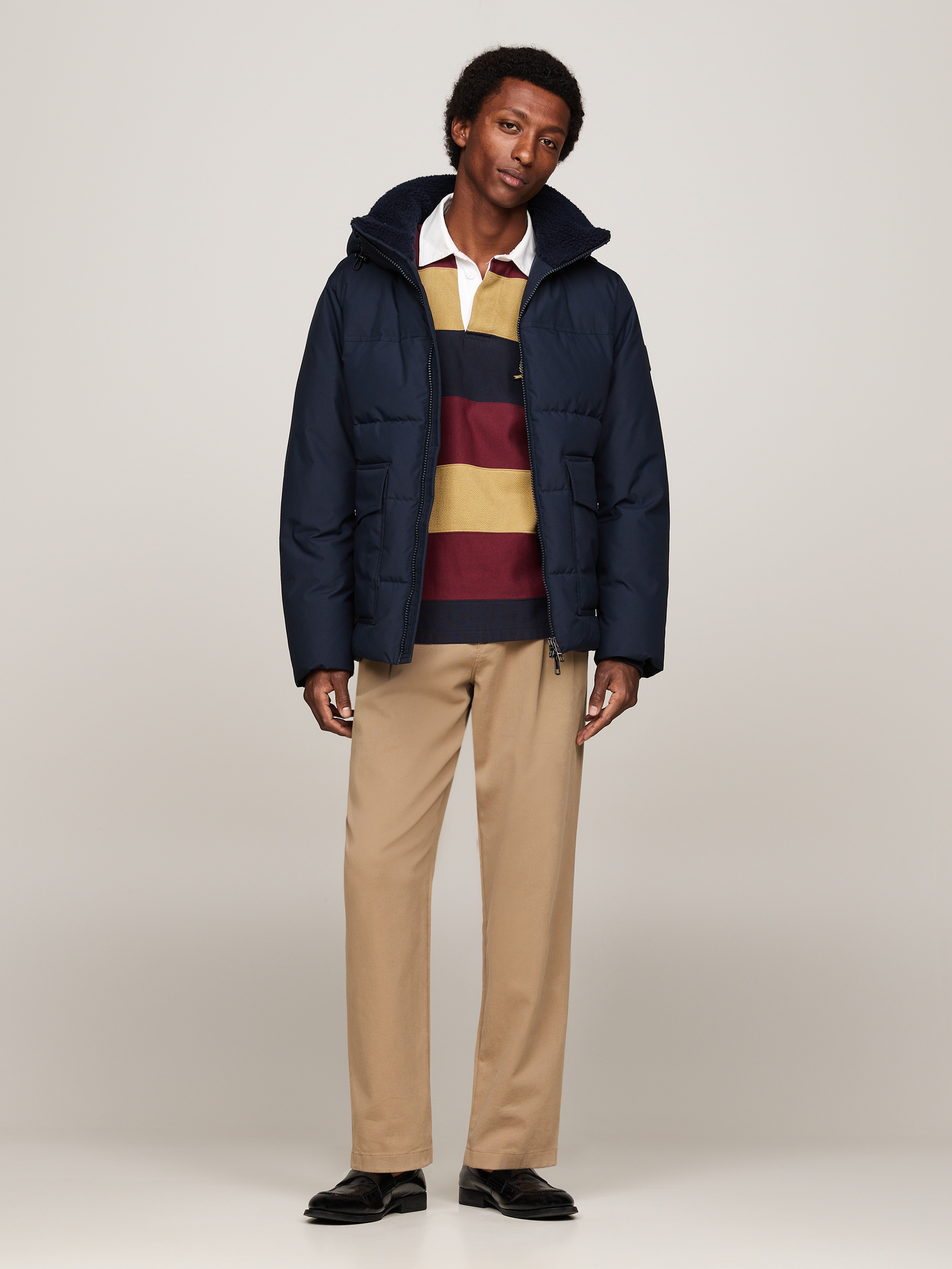 Tommy Hilfiger Parka »ROCKIE UTILITY HOODED JACKET«, mit Kapuze, Abnehmbare Kapuze mit Kordelzug, 2-Wege-Reißverschluss