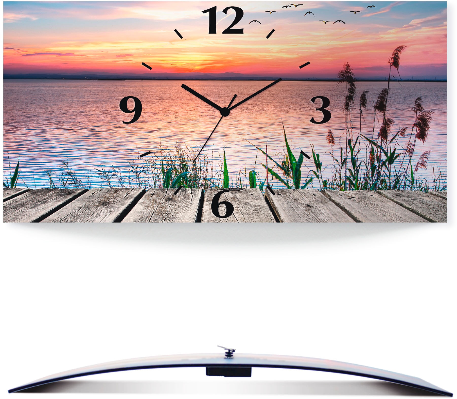 Artland Wanduhr »Der See in den Farben der Wolken« wahlweise mit Quarz- ode günstig online kaufen