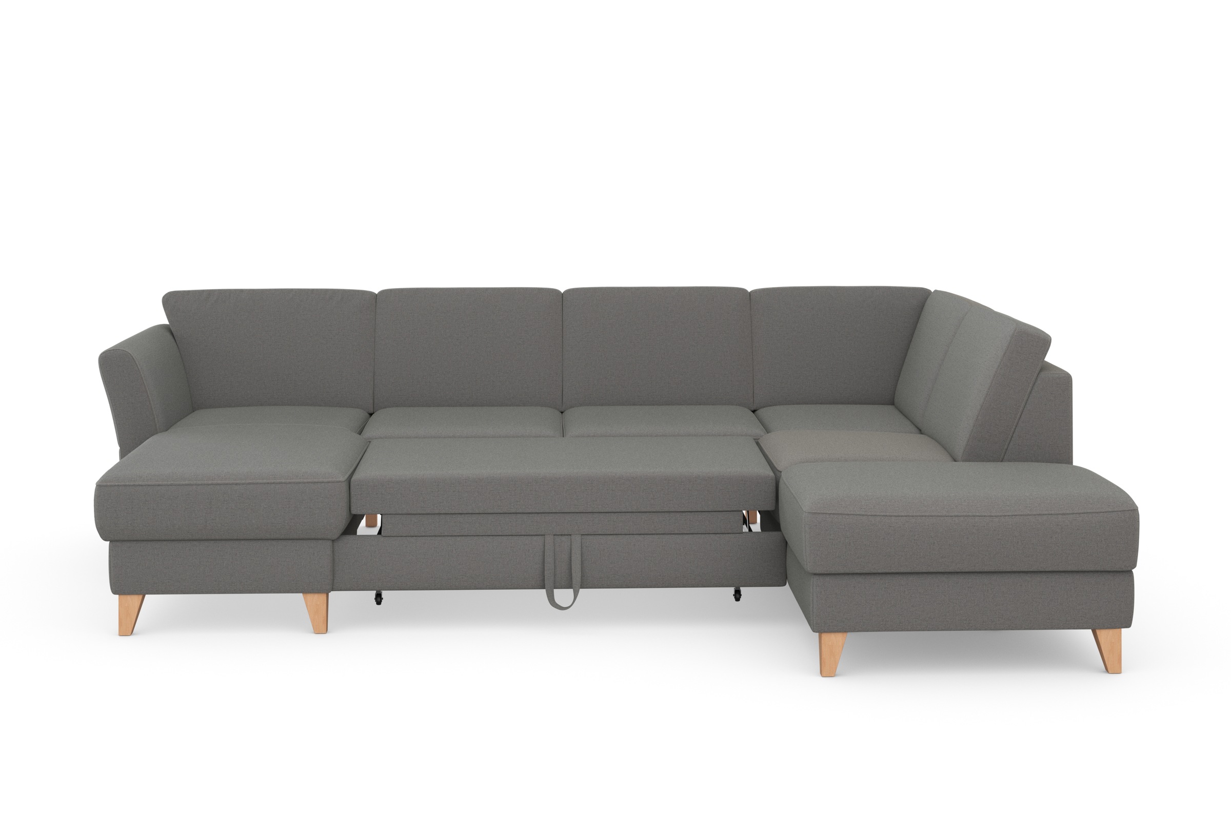 sit&more Wohnlandschaft »Visby U-Form«, wahlweise mit Bettfunktion und Stauraum, frei im Raum stellbar