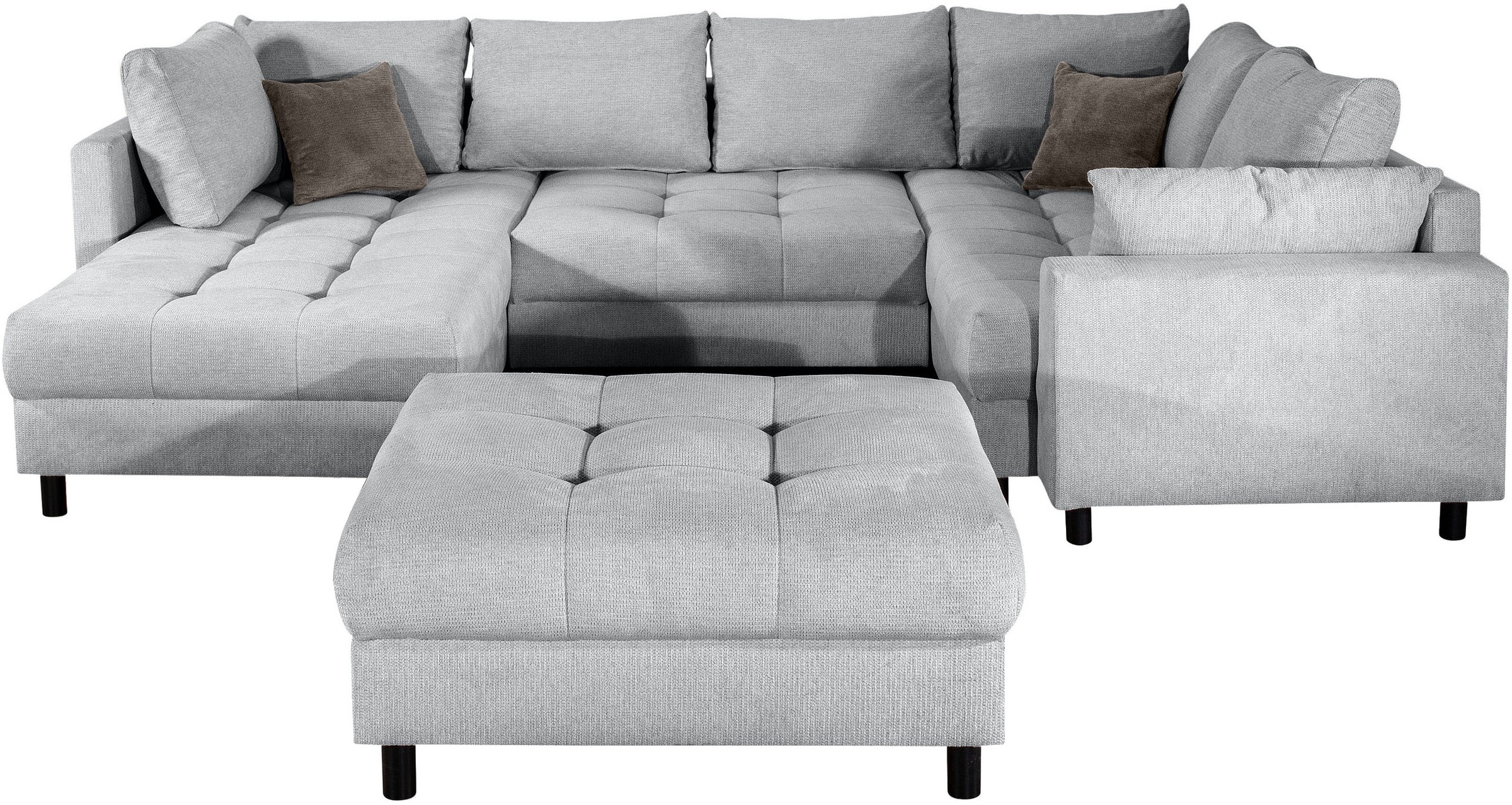 COLLECTION AB Wohnlandschaft »Toni U-Form mit Armlehne« inkl. Hocker und Zi günstig online kaufen