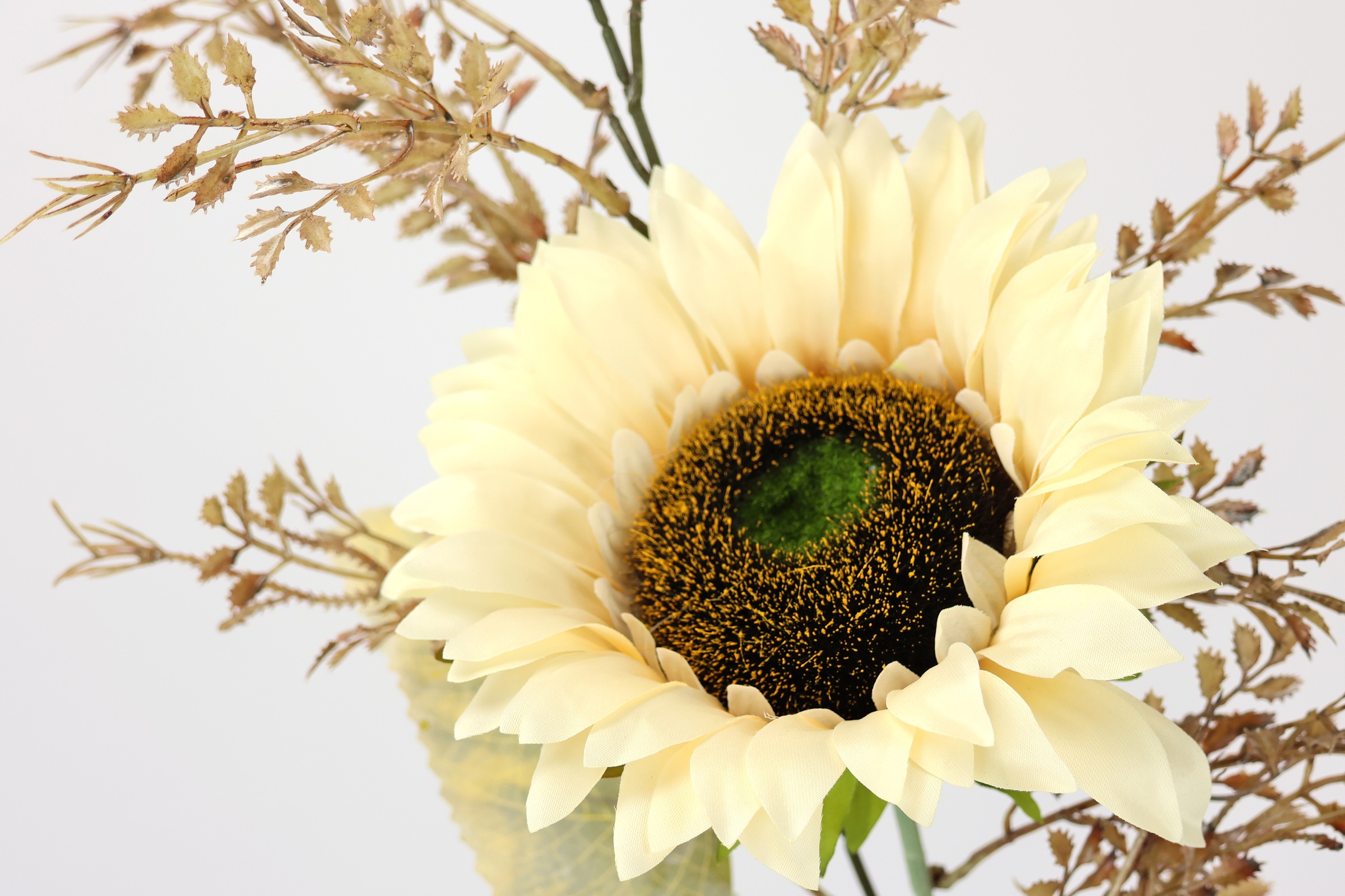 I.GE.A. Kunstblumenstrauß »Kunstblumen Set Sonnenblume«, Mit Dekozweig 70cm Blumenarrangement Sonnenblumenzweig künstlich Deko