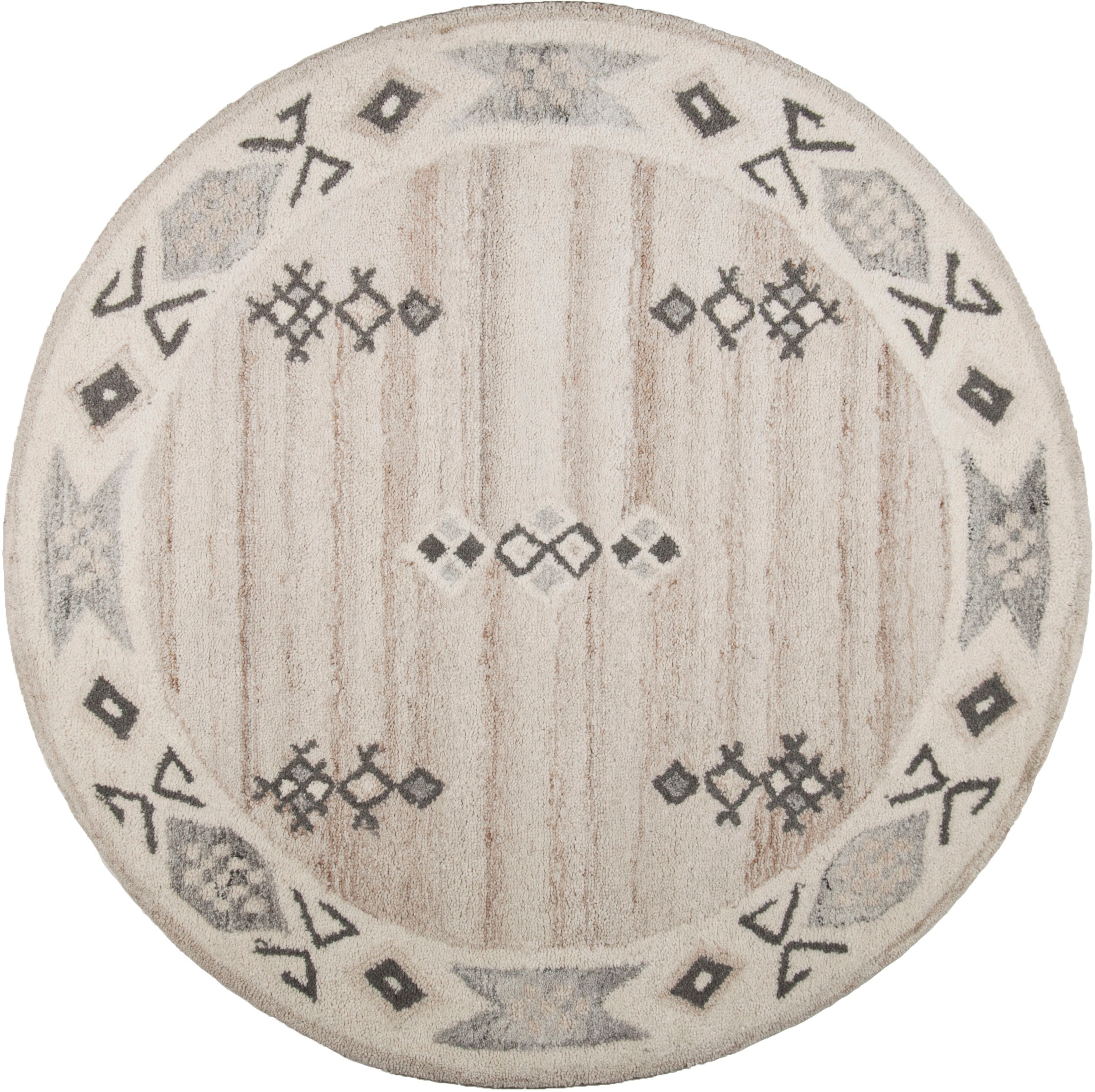 THEKO Wollteppich »Royal Berber«, rund, 18 mm Höhe, Berber Optik, reine Wolle, ideal im Wohnzimmer & Schlafzimmer