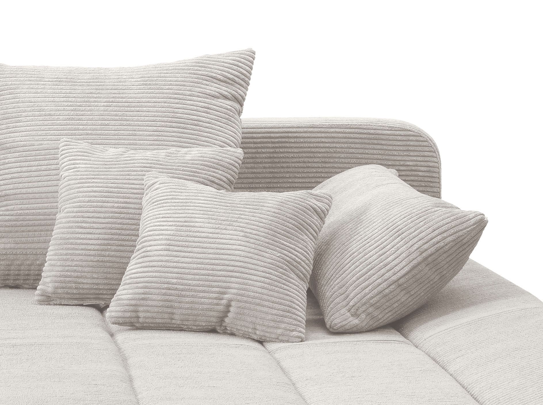 INOSIGN Ecksofa »Imola elegant und bequem, aktuelle Steppung im Sitz, L-Form«, wahlweise mit Bettfunktion