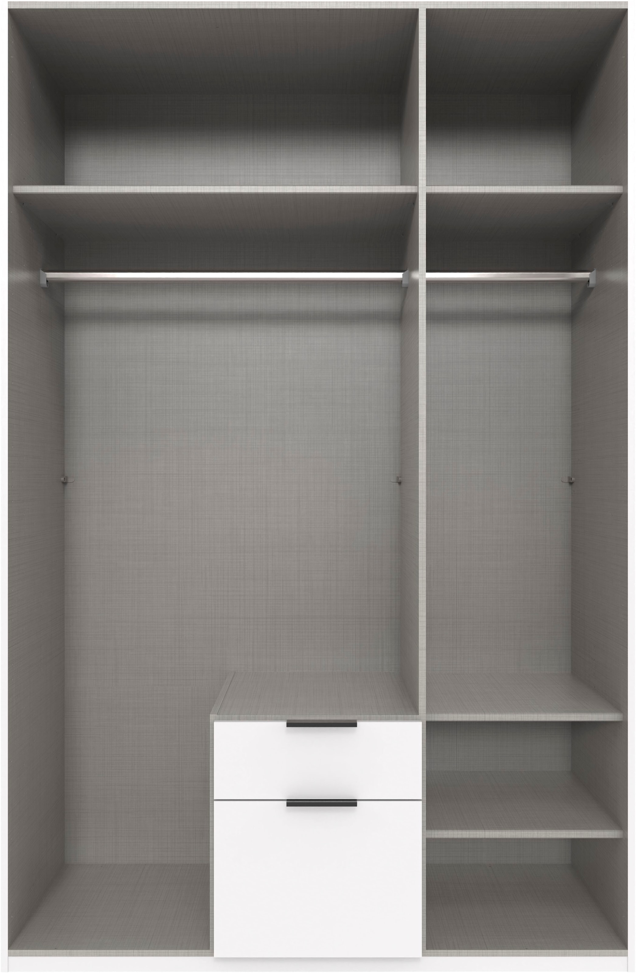 Wimex Drehtürenschrank »Mugano, 135 oder 180cm breit, 208 oder 236cm hoch, Made in Germany«, (mit langen oder kurzen Griffen aus Metall), wahlweise mit oder ohne Spiegel, mit Schubladen