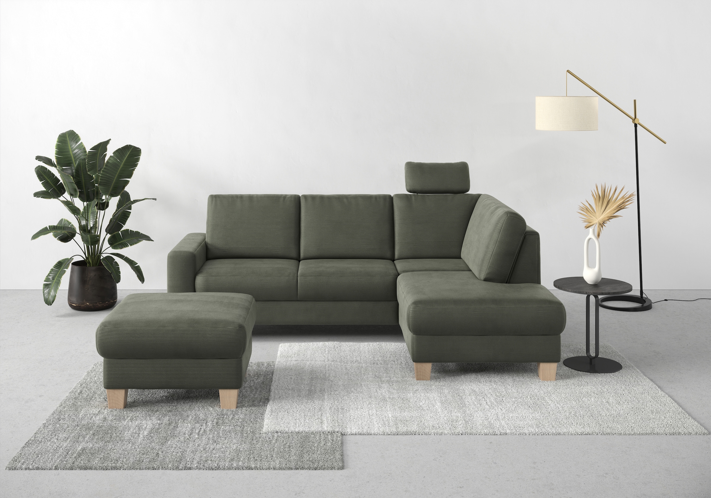 Home affaire Polsterhocker »Summer«, inkl. Stauraum, Cord-Bezug