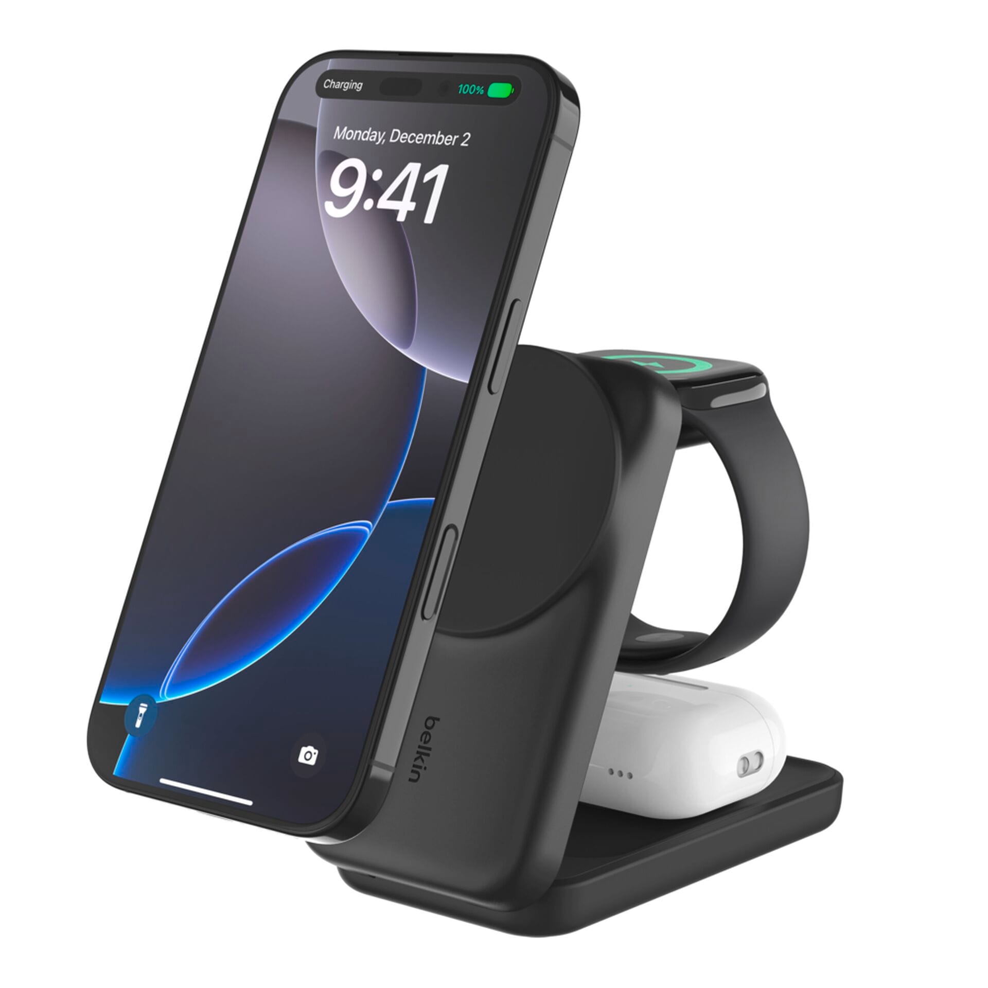 Belkin Wireless Charger »UltraCharge faltbare magnetische 3-in-1 Ladestation mit Qi2 (25 W)«