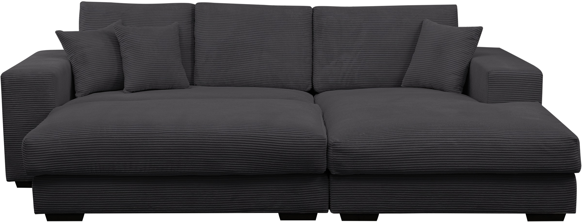 WERK2 Polstergarnitur »Eden L-Form + Hocker. Mega Couch Breite 286cm, Cord« günstig online kaufen