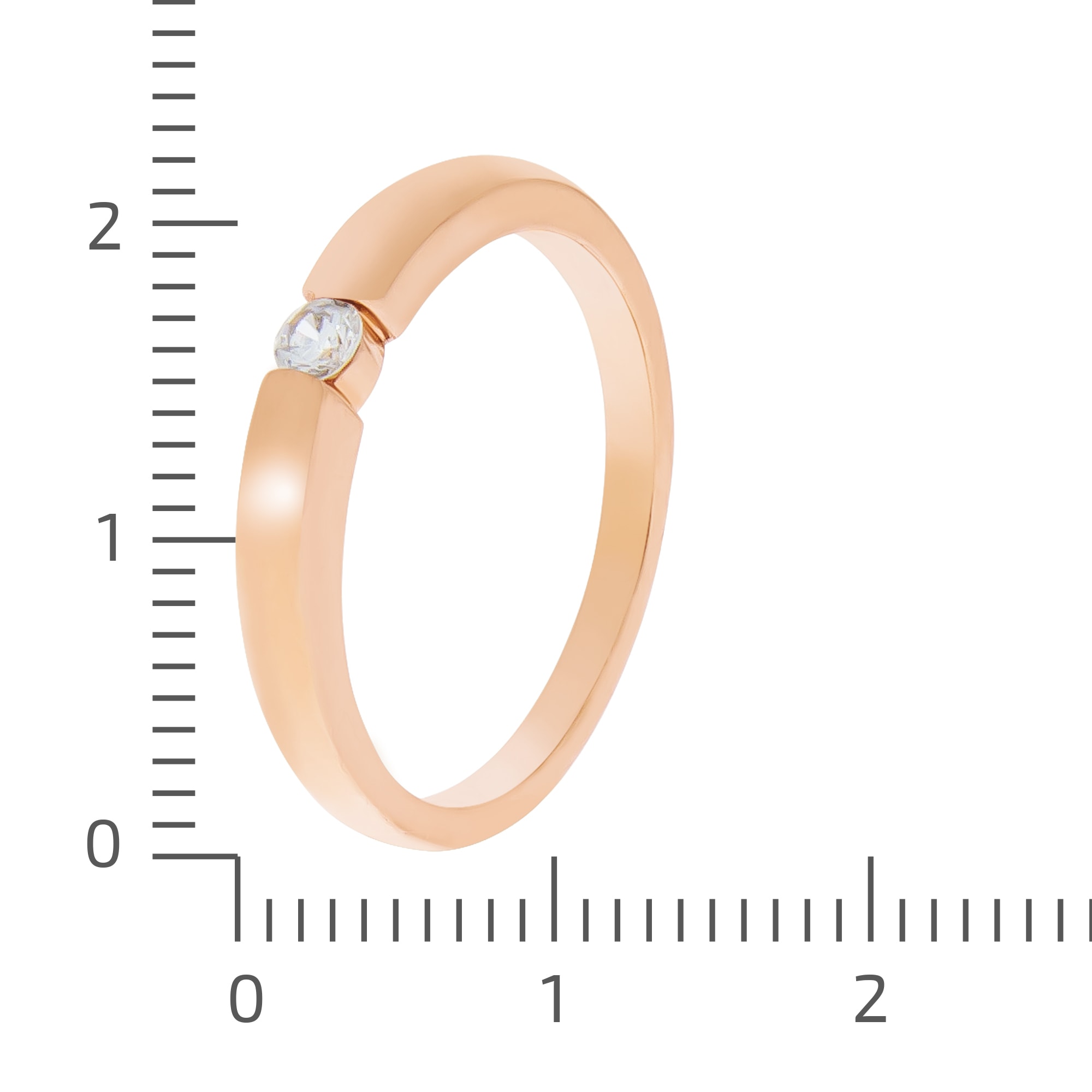Vivance Fingerring »925/- Sterling Silber rotvergoldet 1 Zirkonia«