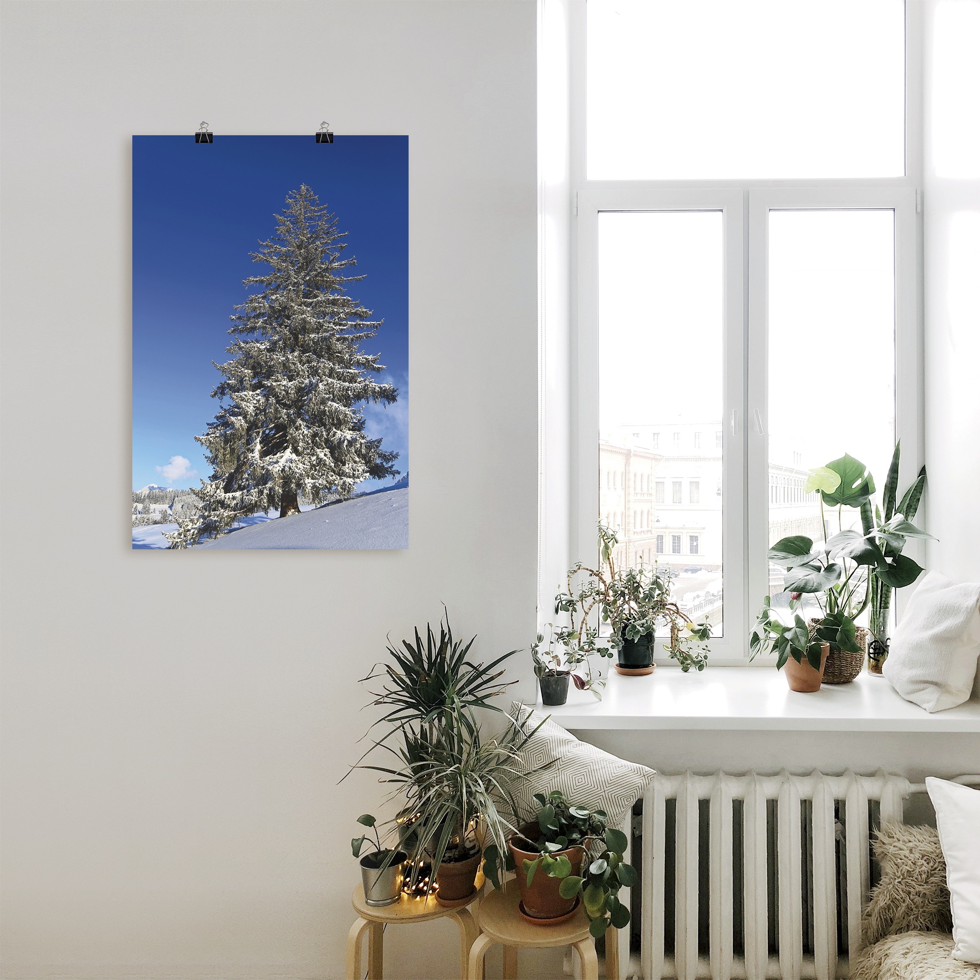 Artland Wandbild »Winterlandschaft im Allgäu«, Bäume, (1 St.), als Alubild, Leinwandbild, Wandaufkleber oder Poster in versch. Größen