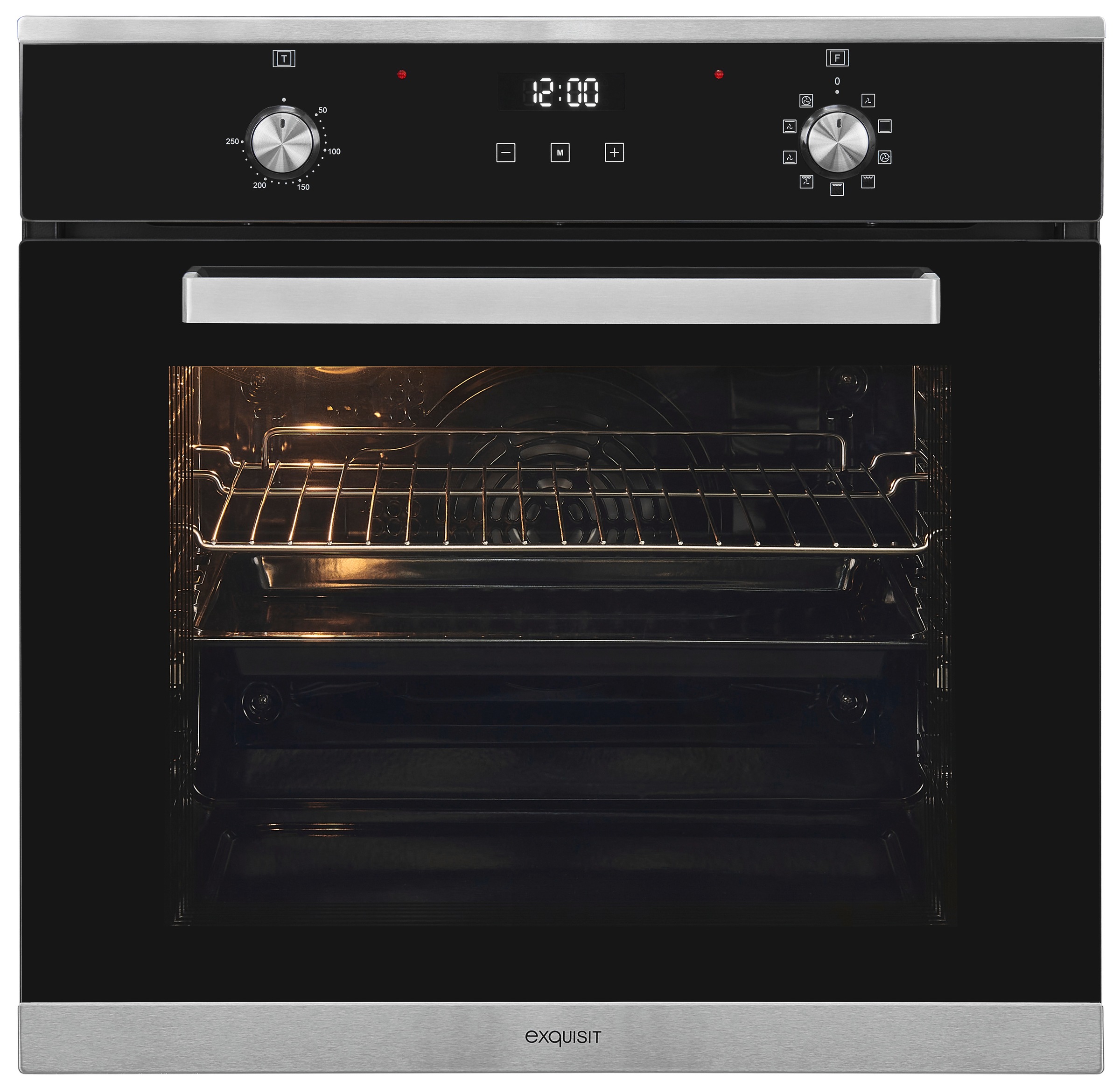 exquisit Backofen »EBE76-9-H-020 inox«, mit 1-fach-Teleskopauszug, Heißluft günstig online kaufen