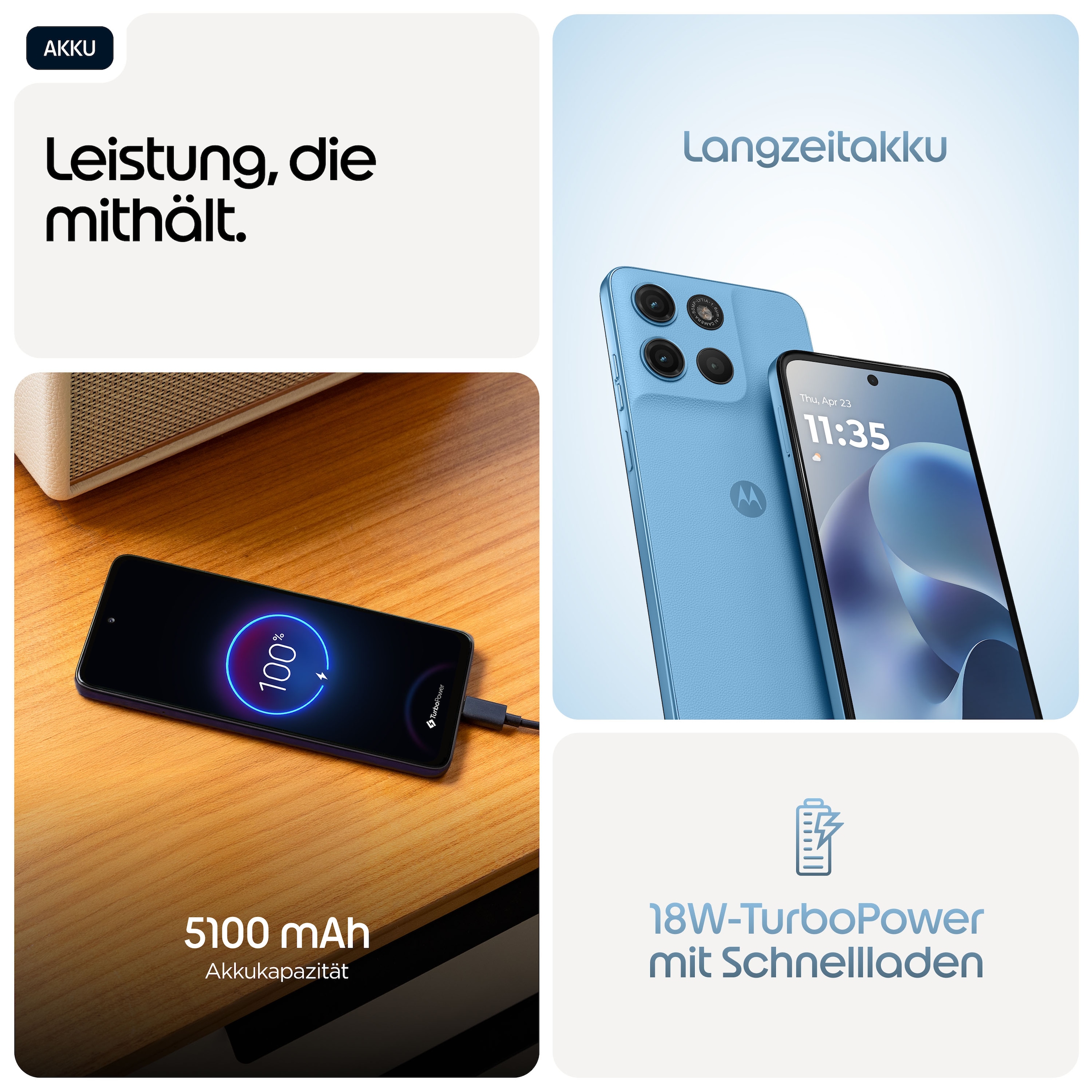 Motorola Smartphone »moto g 17« PANTONE® Alaskan Blue