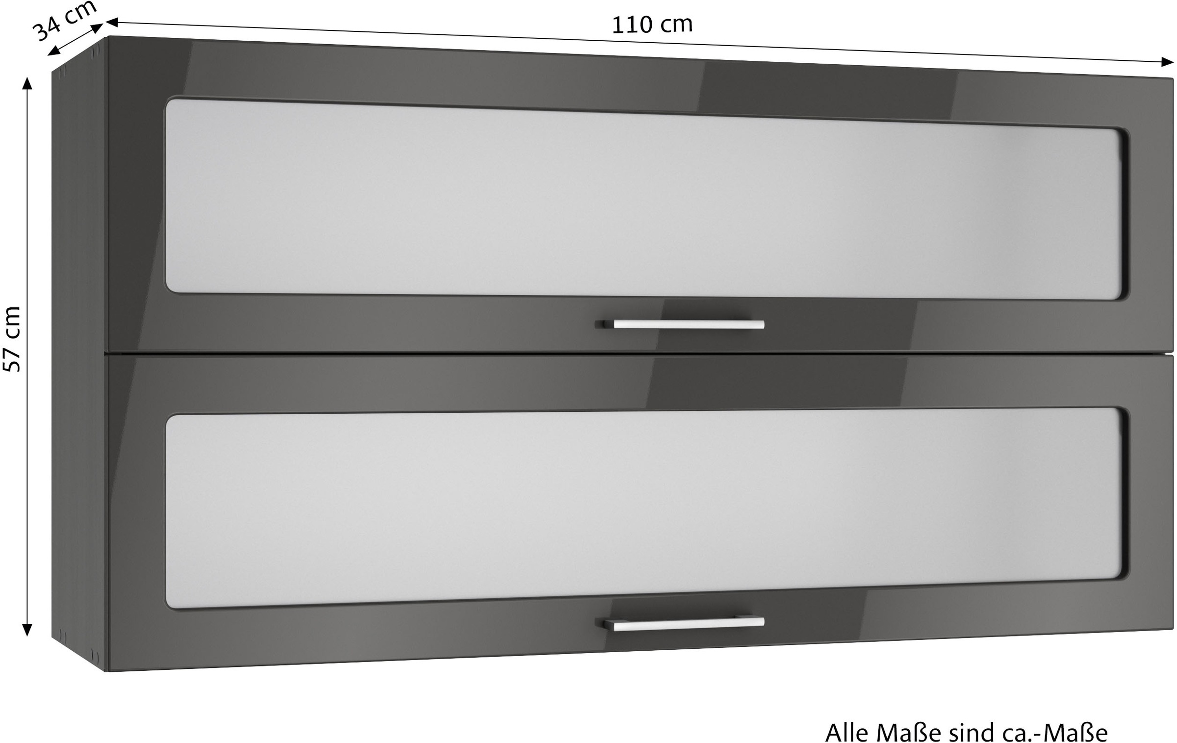 KOCHSTATION Klapphängeschrank »KS-Milan«, HELD Möbel, Klapphängeschrank 110 cm, matte oder hochglänzende Fronten
