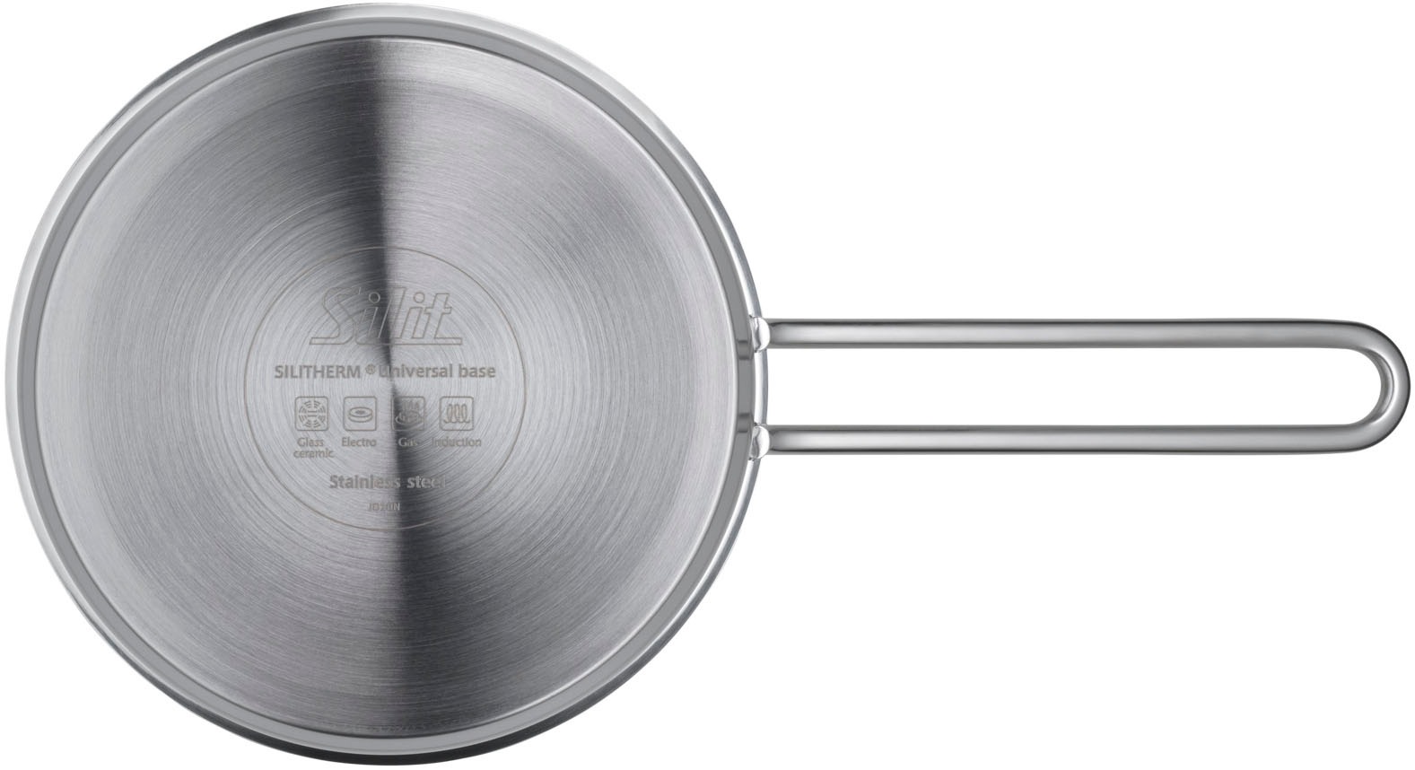 Silit Topf-Set »Toskana, teilmattiert, Induktions Töpfe Set unbeschichtet«, Edelstahl 18/10, (Set, 9 tlg., Bratentopf Ø 20 cm, Fleischtopf Ø 16/20/24 cm, Stielkasserolle Ø 16 cm), mit Glasdeckel, für alle Herdarten geeignet, ohne Innenskalierung