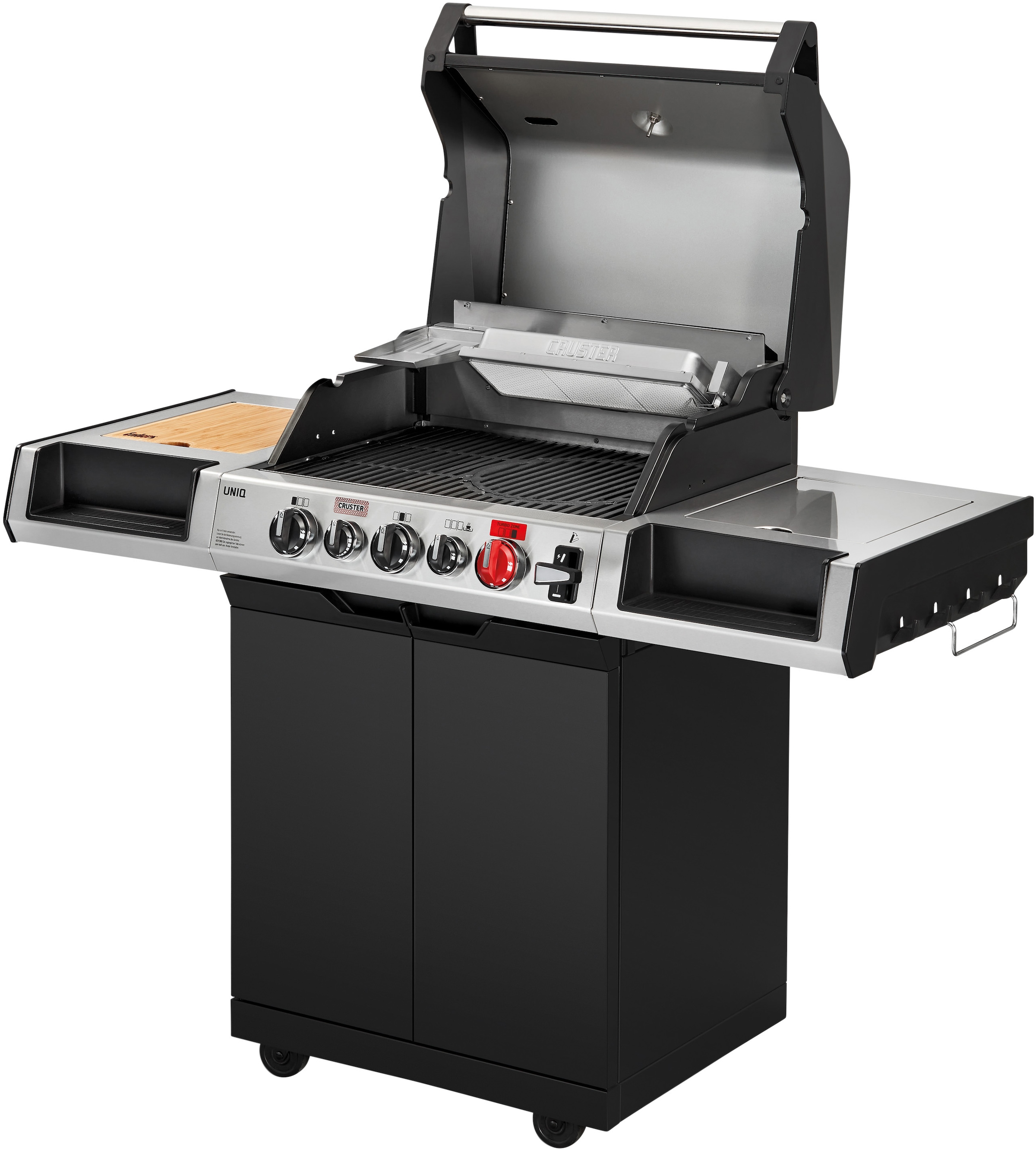 Enders® Gasgrill »UNIQ 3 IK CRUSTER«, Keramikbrenner sorgt für 800°C Infrarot-Oberhitze im Grill