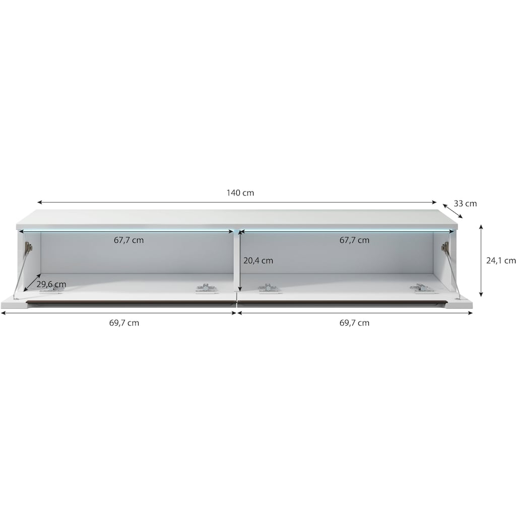 INOSIGN Lowboard, Breite 140 cm