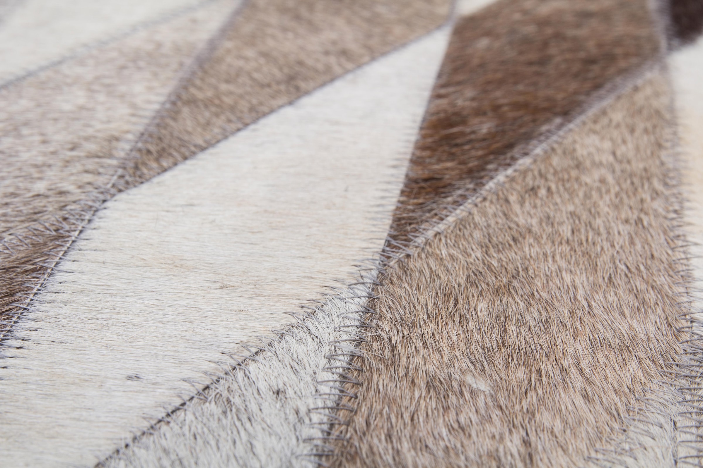 Kayoom Fellteppich »Lavish 510«, rechteckig, 8 mm Höhe, Patchwork-echtes Leder-Fell, Wohnzimmer