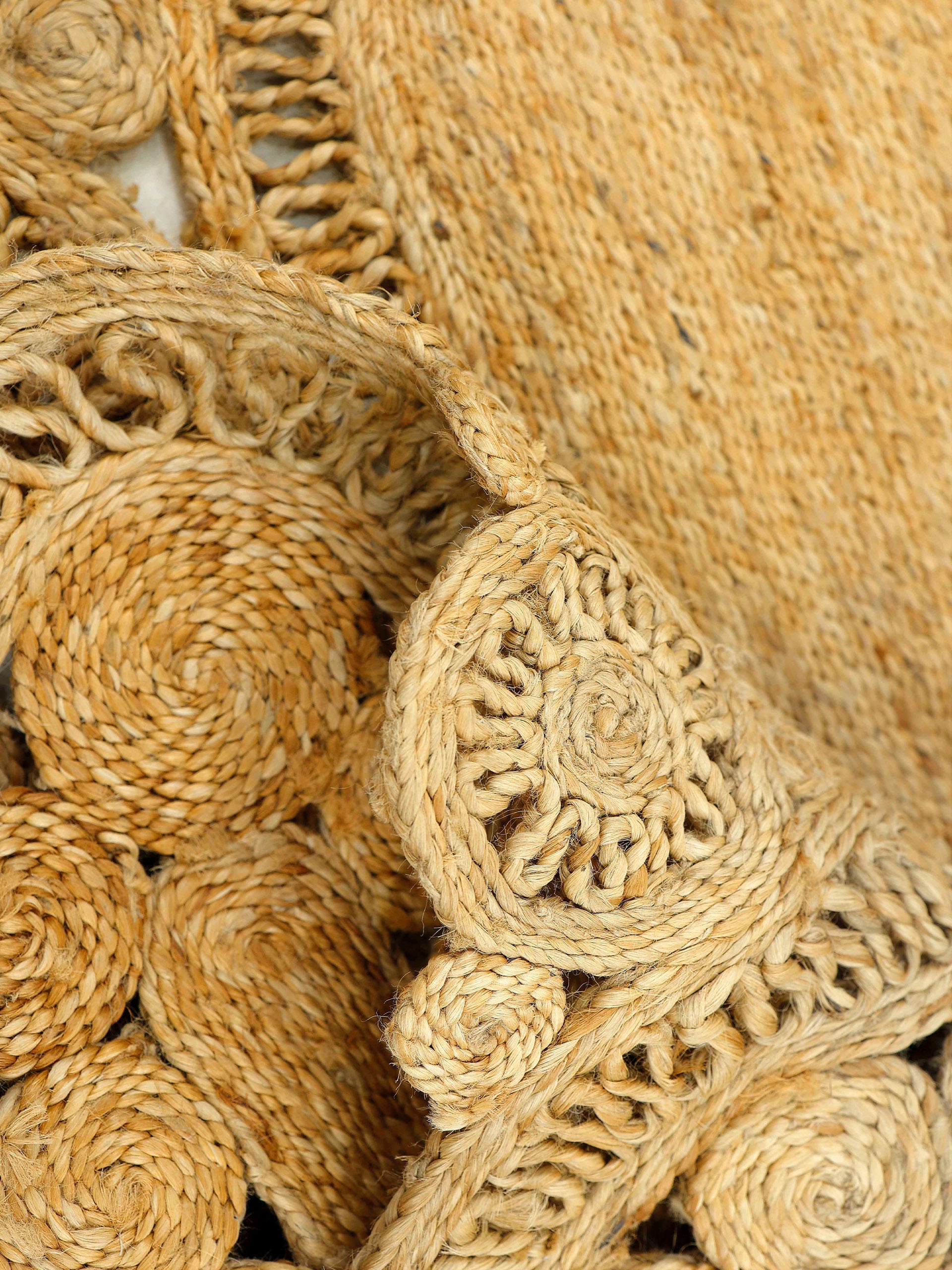 carpetfine Sisalteppich »Juteteppich Paul«, rund, 13 mm Höhe, natürliches Pflanzenmaterial von Hand gewebt, Boho Style