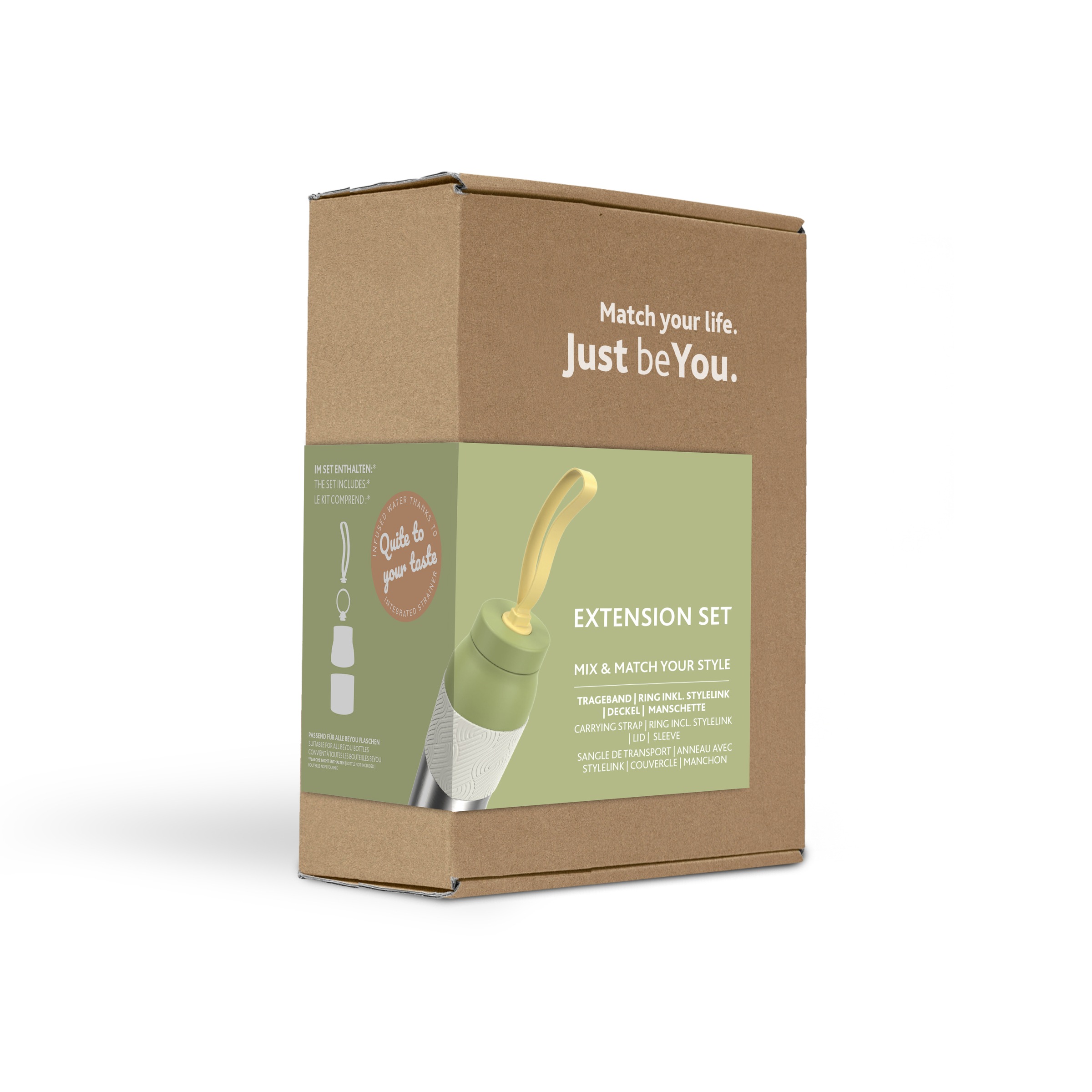 Emsa Deckel »beYou« Erweiterungs-Set, Mix-und-Match, integriertes Sieb im Verschluss