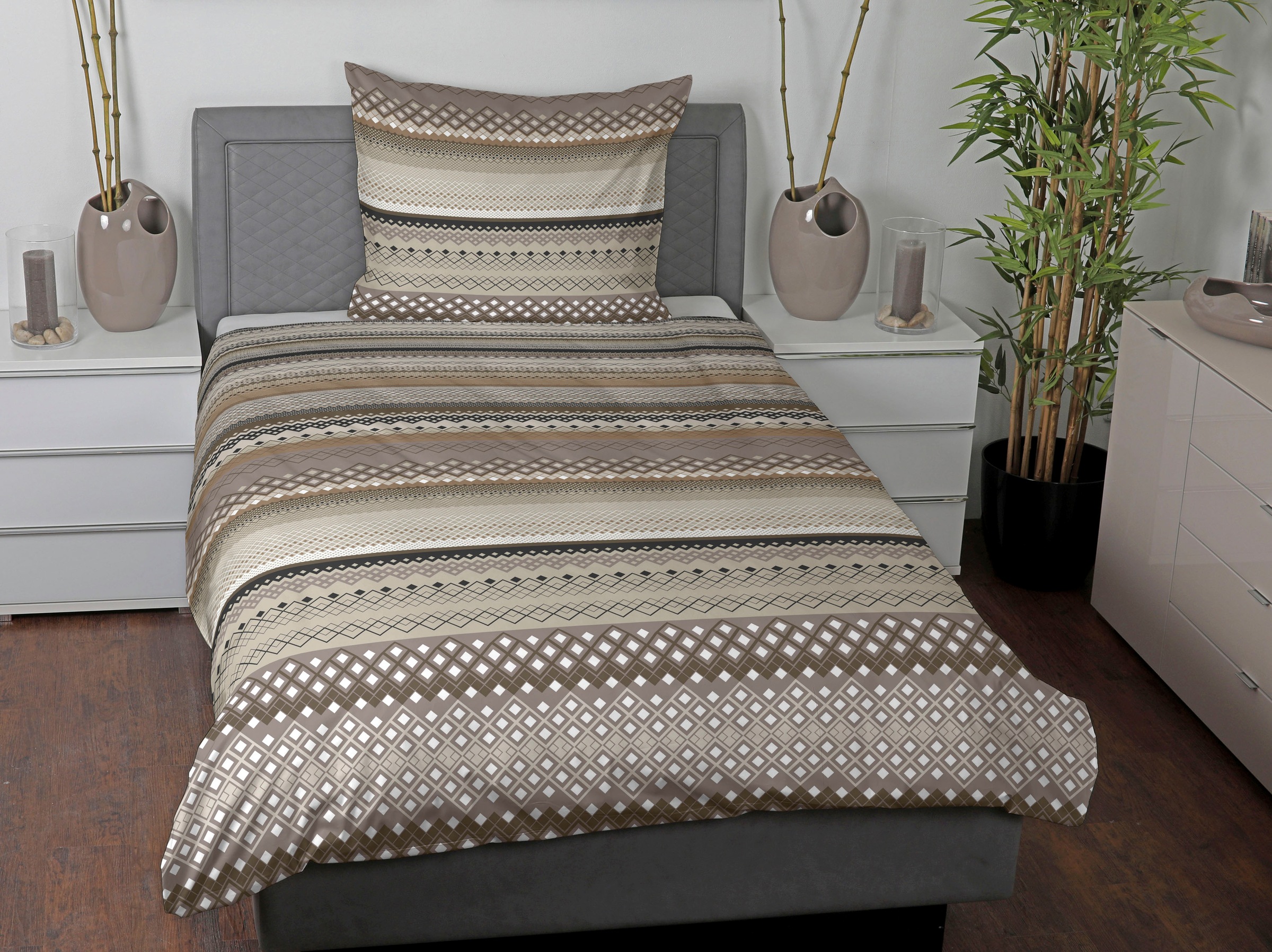 CASATEX Bettwäsche »Alfredo« 2 Stk. tlg. Streifendesign günstig online kaufen