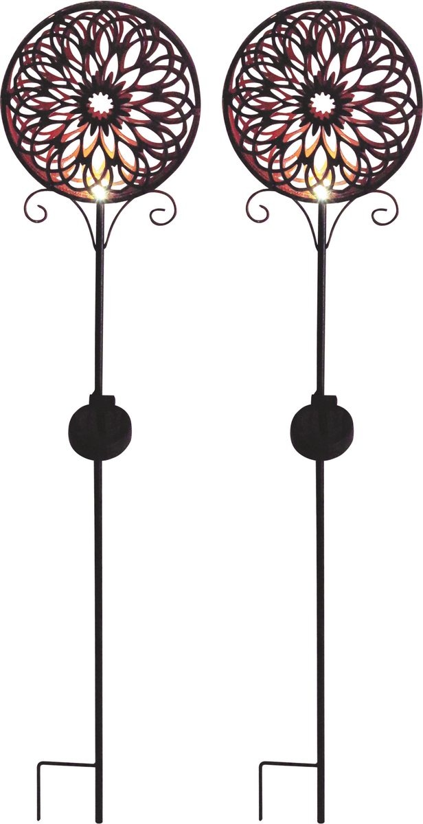 LUXFORM Gartenleuchte »Solar-Erdspieß-Gartenlampe - Mandala - 2 Stück«, Leu günstig online kaufen