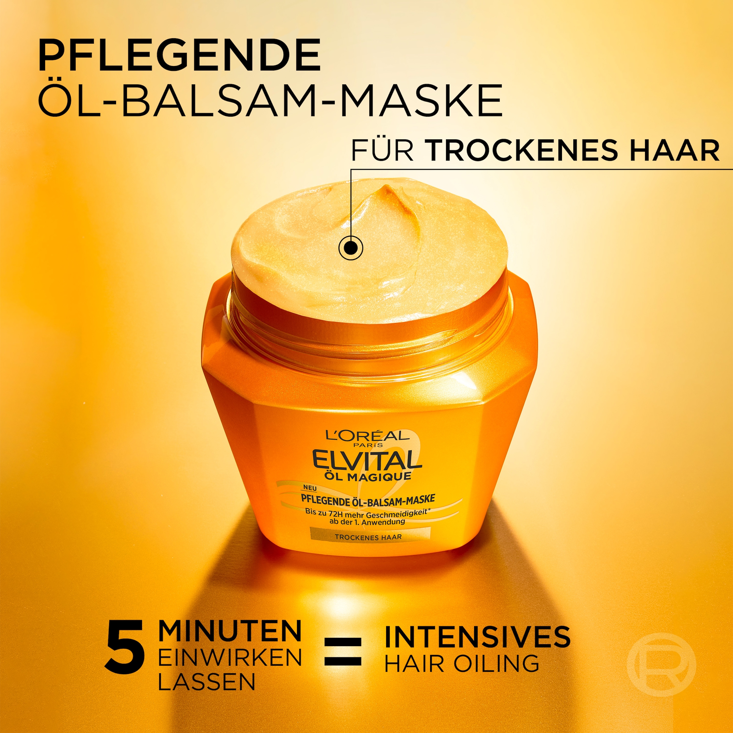 L'ORÉAL PARIS Haarmaske »ELVITAL ÖL MAGIQUE MASKE« für trockenes Haaar