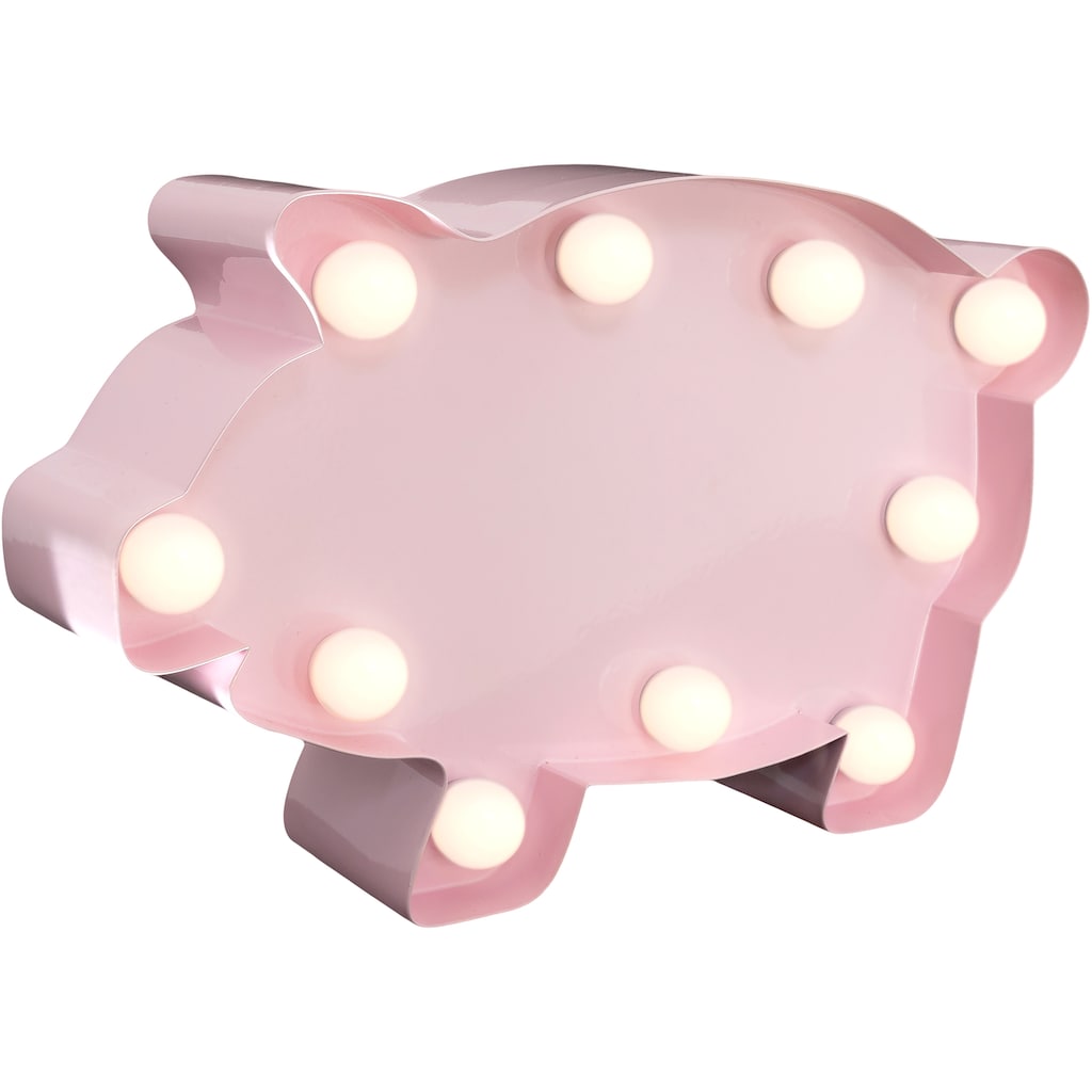 MARQUEE LIGHTS LED Dekolicht »Pig«, 10 flammig-flammig