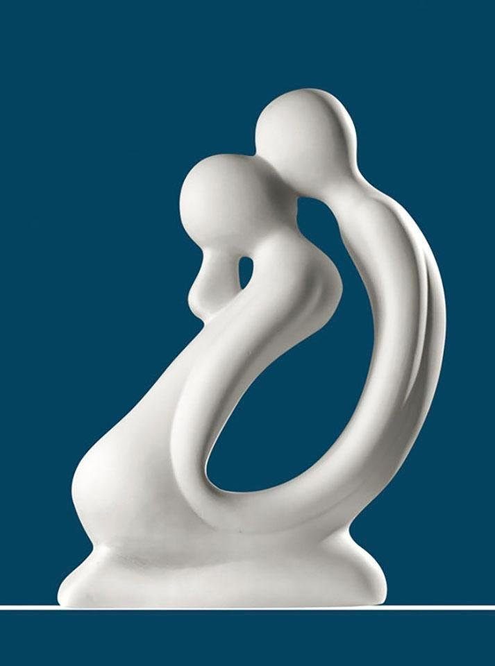 GILDE Dekofigur »Skulptur aus Dekoobjekt, kaufen weiß«, cm, Wohnzimmer 42 online Kuss, Keramik, handgefertigt, Höhe