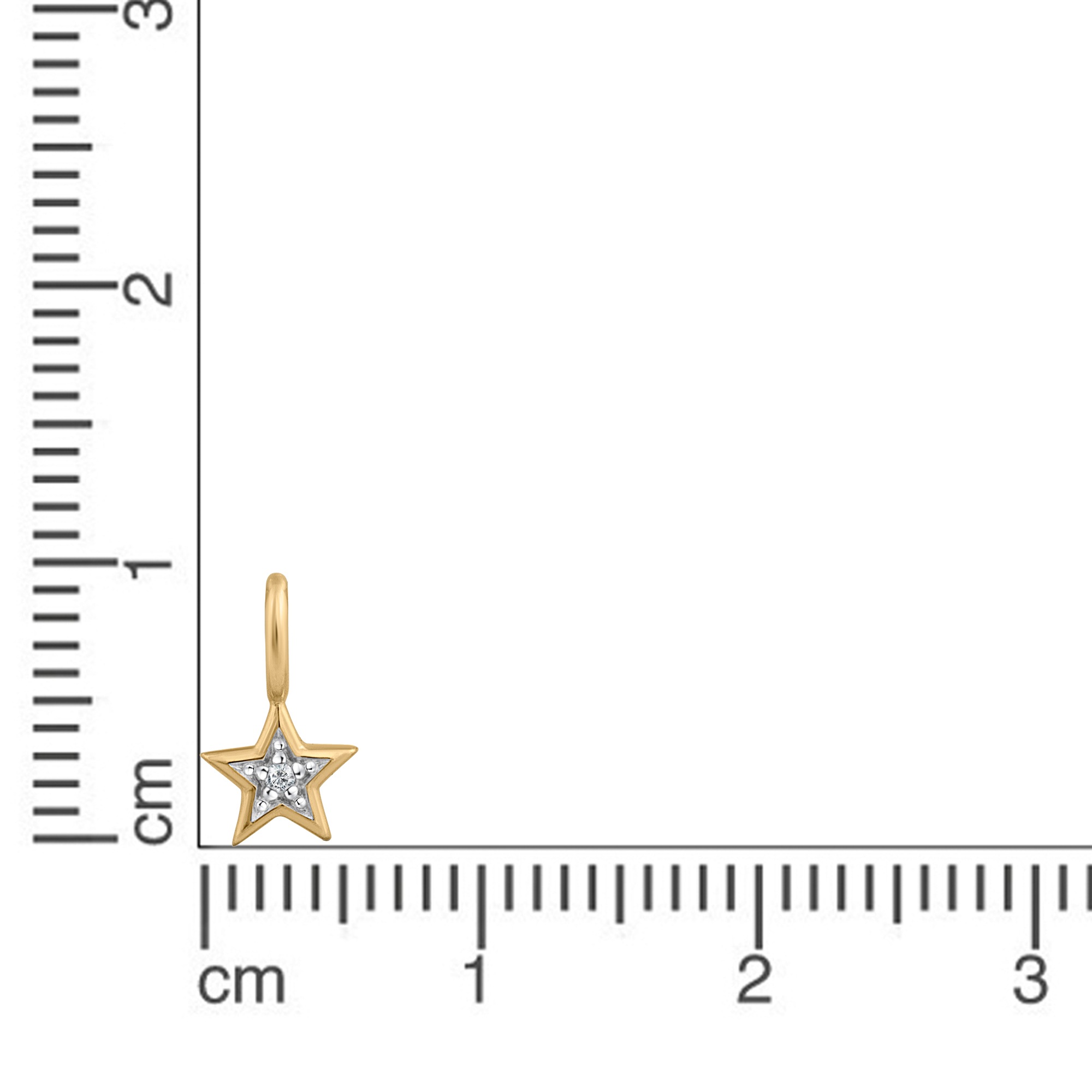 Orolino Kettenanhänger »Gold 585 Stern-Motiv mit Brillant 0,005ct.«
