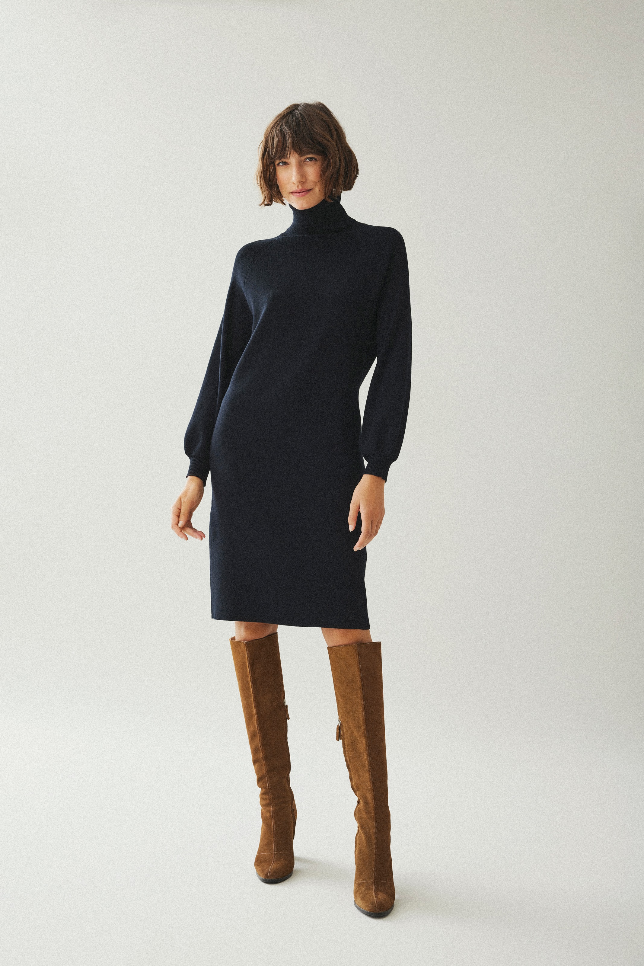 Vila Strickkleid »VIOSTRIA ROLL NECK L/S KNIT DRESS - NOOS«