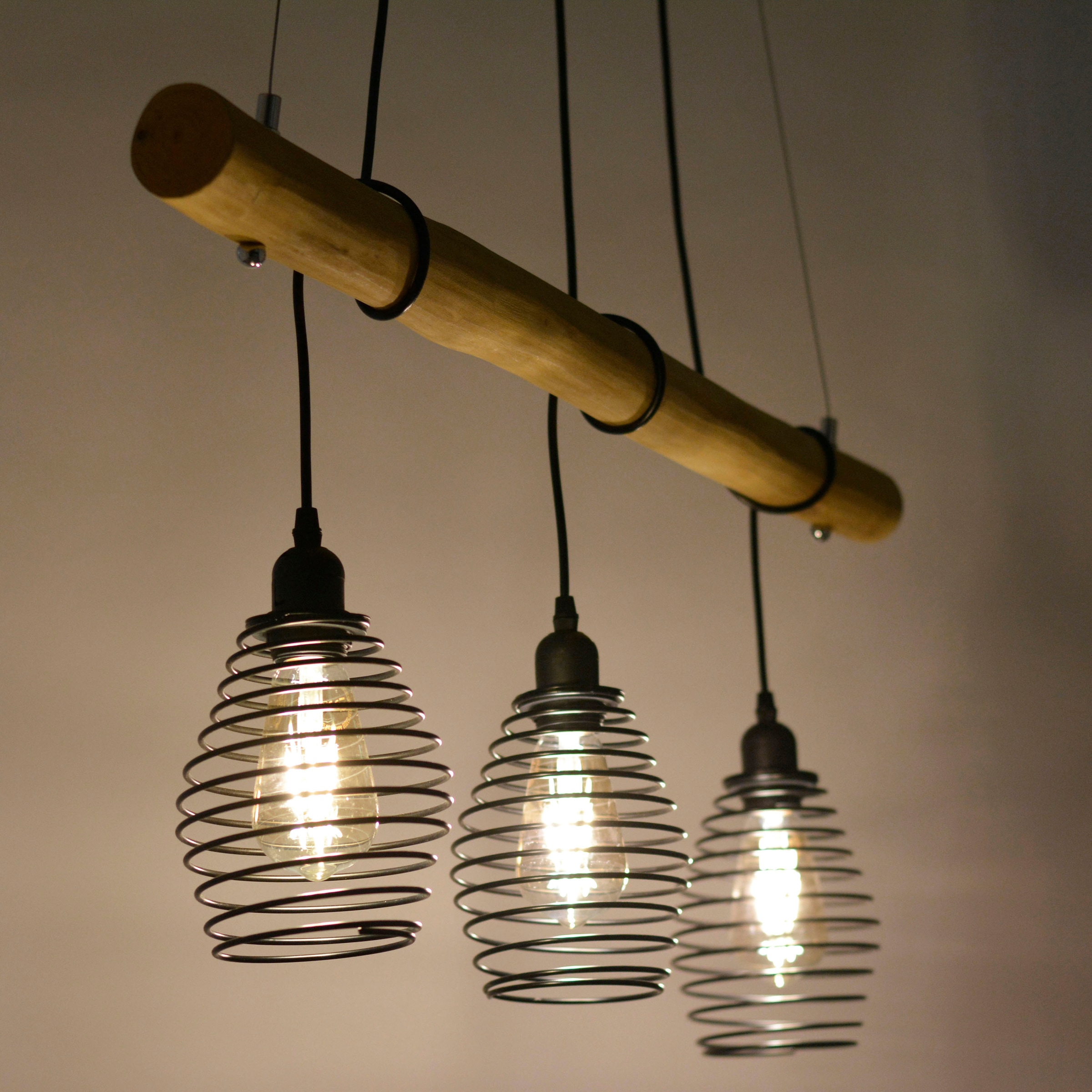 JUST LIGHT Pendelleuchte »SPRING«, 3 flammig, Leuchtmittel E27 | ohne Leuchtmittel, ExklusiveE27