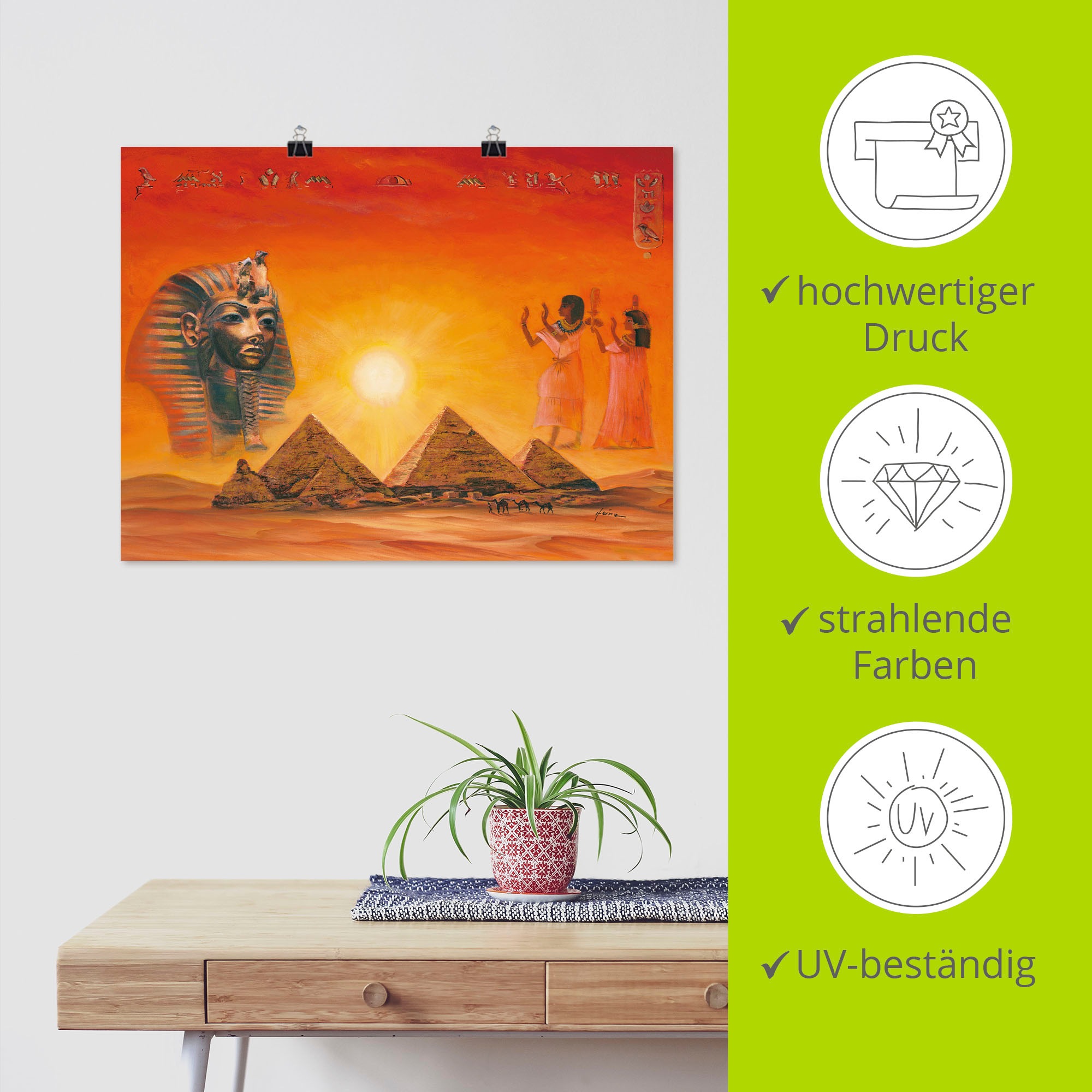 Artland Wandbild »Ägyptische Impressionen«, Afrika, (1 St.), als Alubild, Outdoorbild, Leinwandbild, Poster, Wandaufkleber