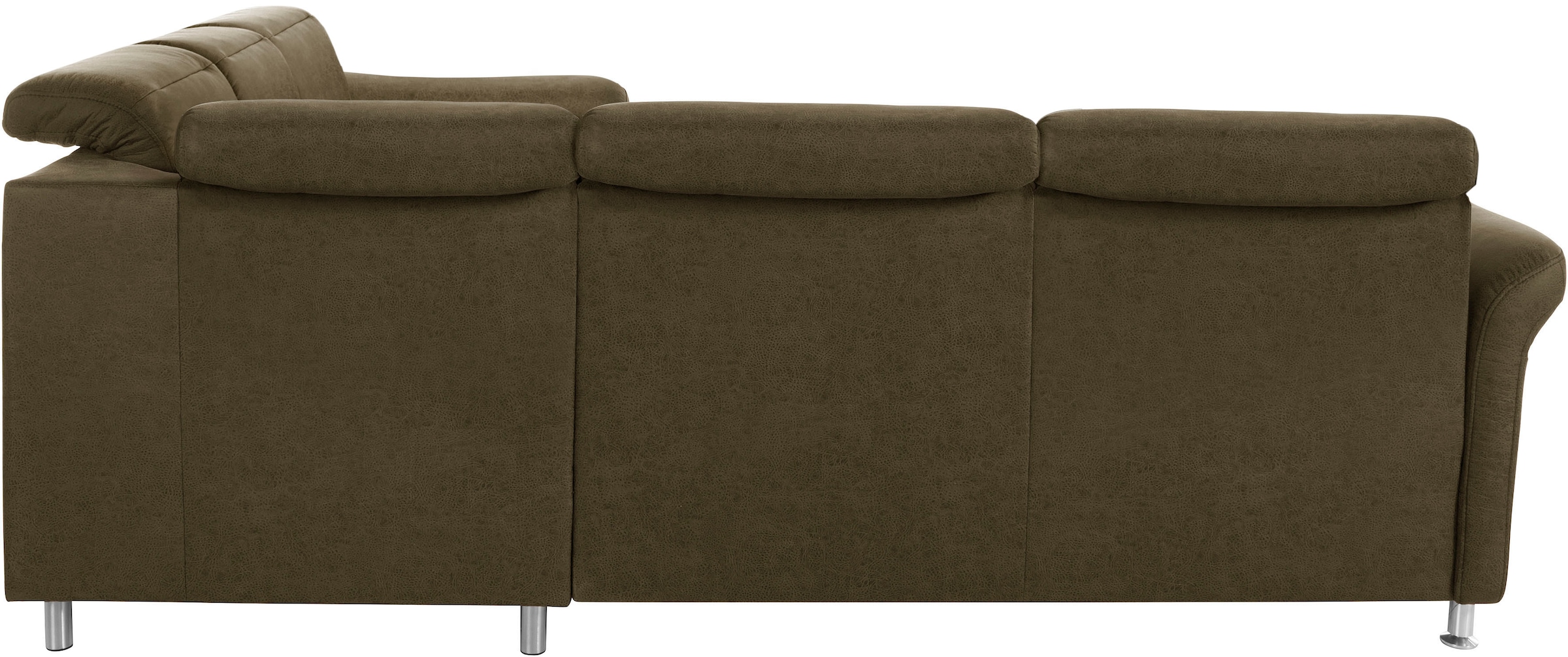 sit&more Ecksofa »Darwin L-Form«, inklusive Federkern, wahlweise mit Kopfteilverstellung, Bettfunktion