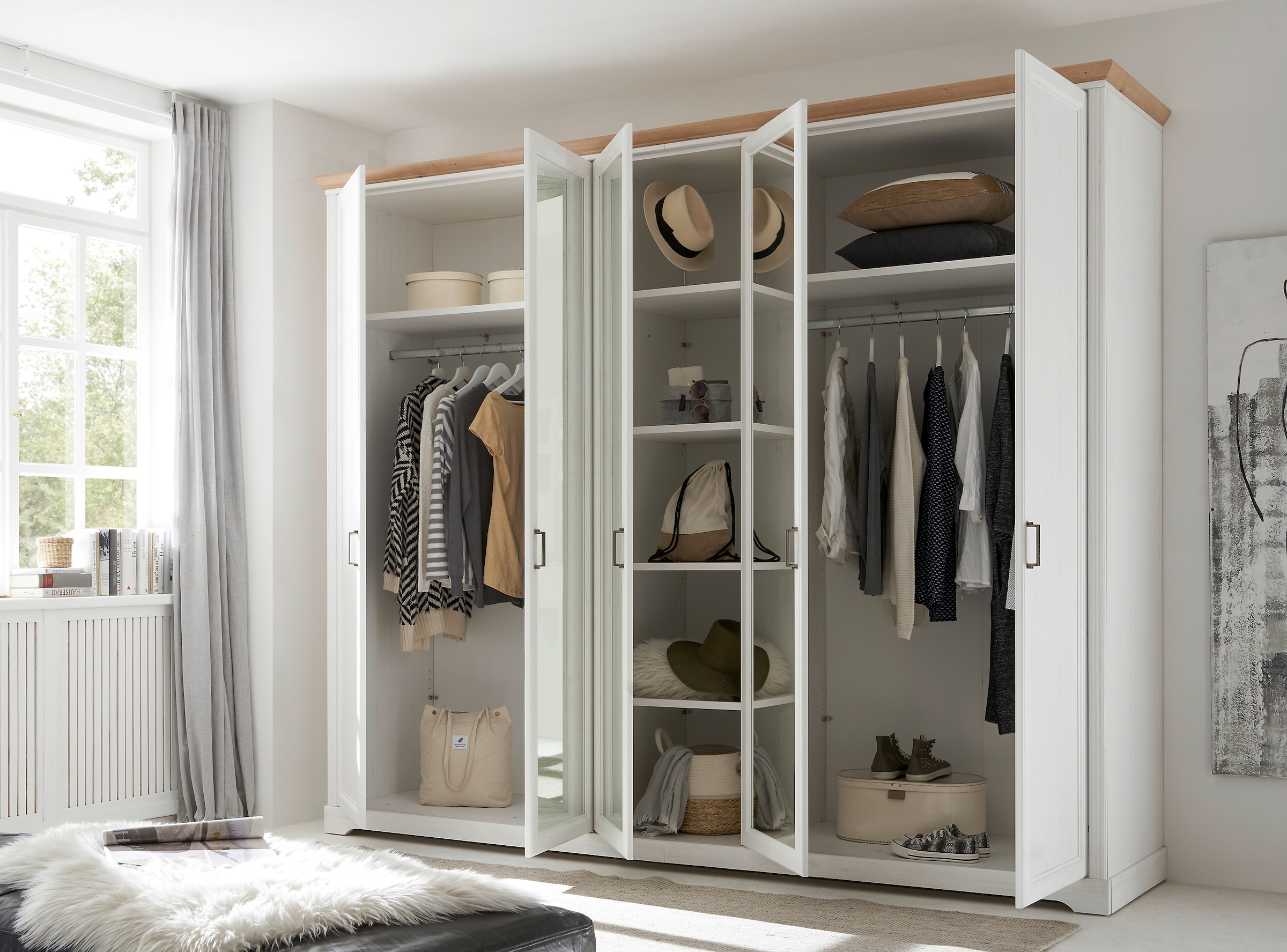 Schlafkontor Kleiderschrank »Jasmin II«, im Landhausstil